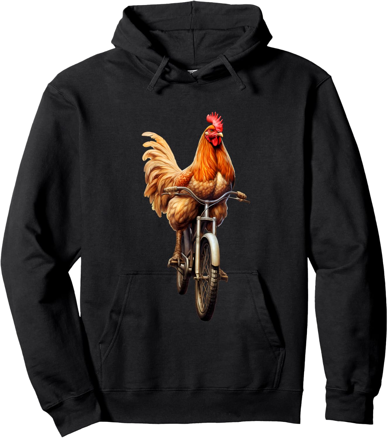 Chicken Bike Cycling Hoodie - Hoodie | Black