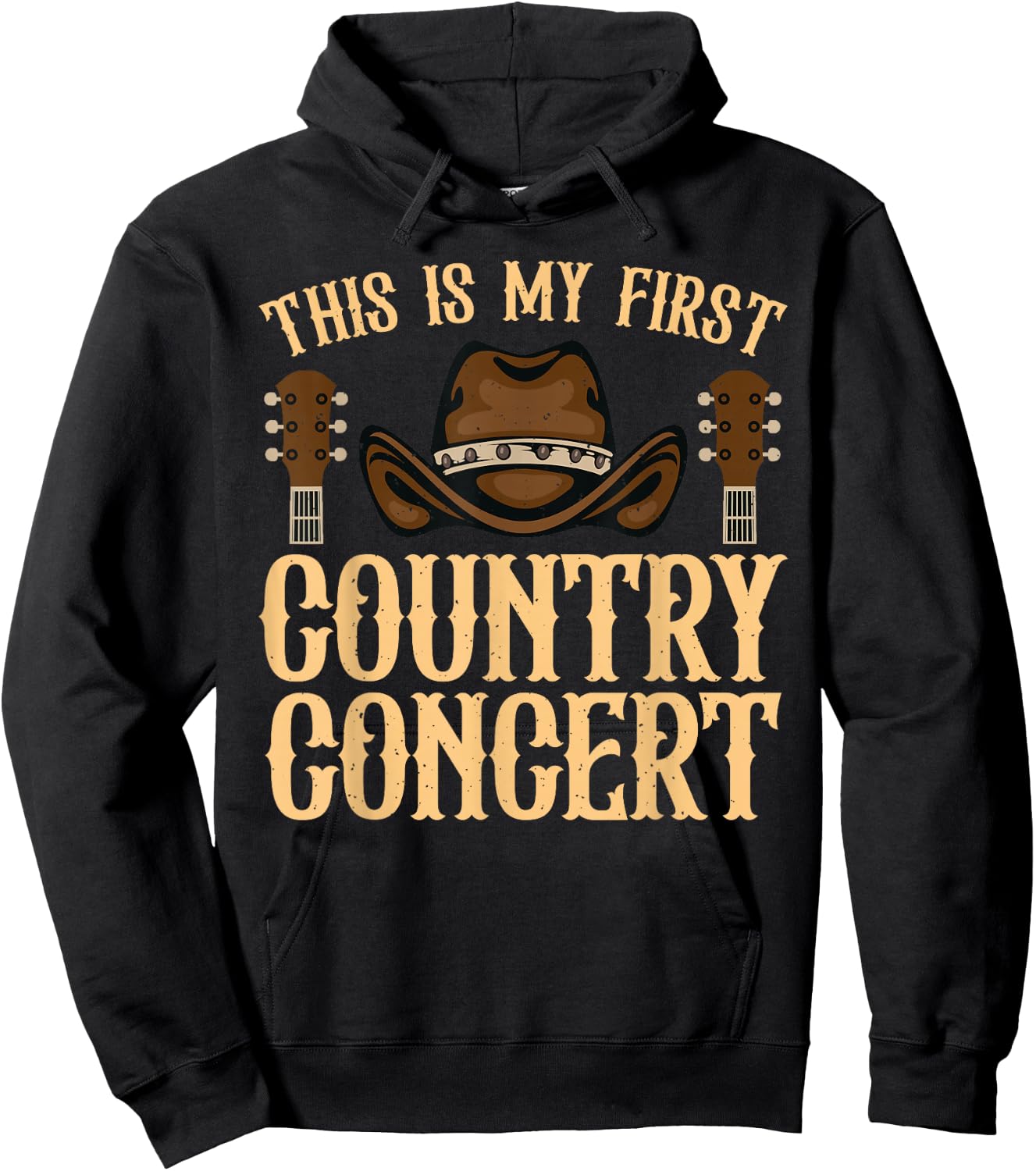 Country Concert Art Women Kids Country Music Lover Hoodie - Hoodie | Black