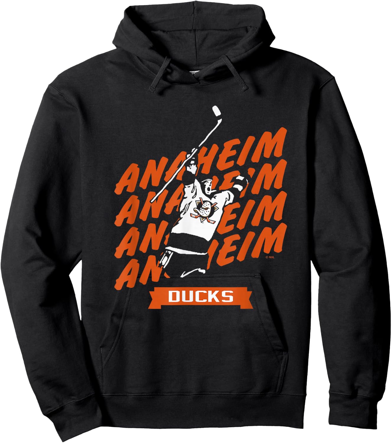 Anaheim Ducks Graffiti Black Officially Licensed Hoodie - Hoodie | Black