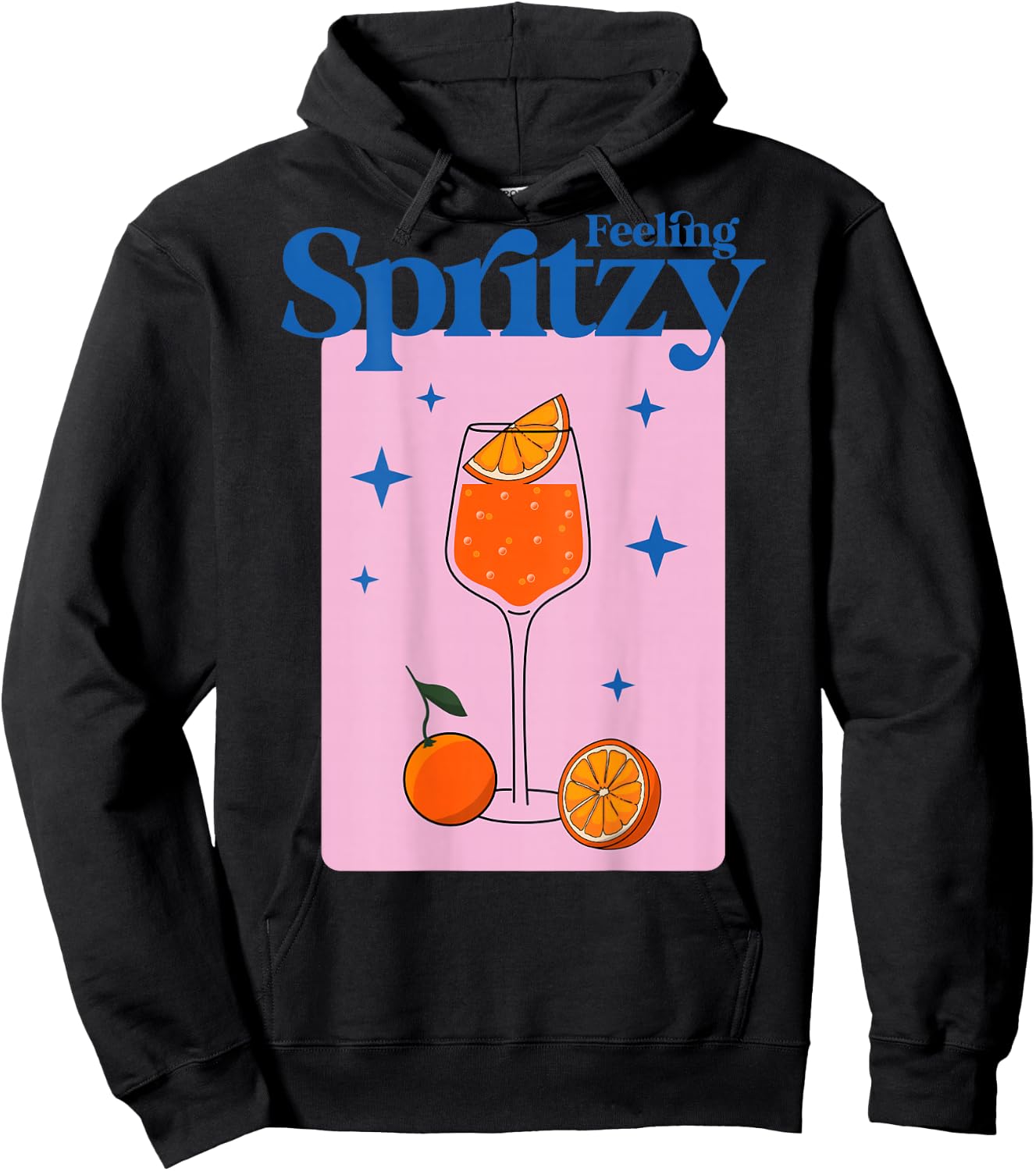 Feeling SPRITZY X HALLÖCHEN APEROLIKER Backprint Hoodie - Hoodie | Black