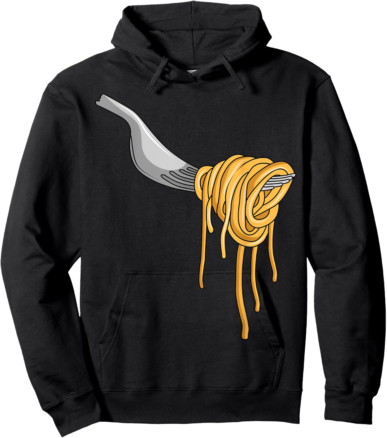Pasta Spaghetti Noodles Italian Cook Fork Food Hoodie - Hoodie | Black