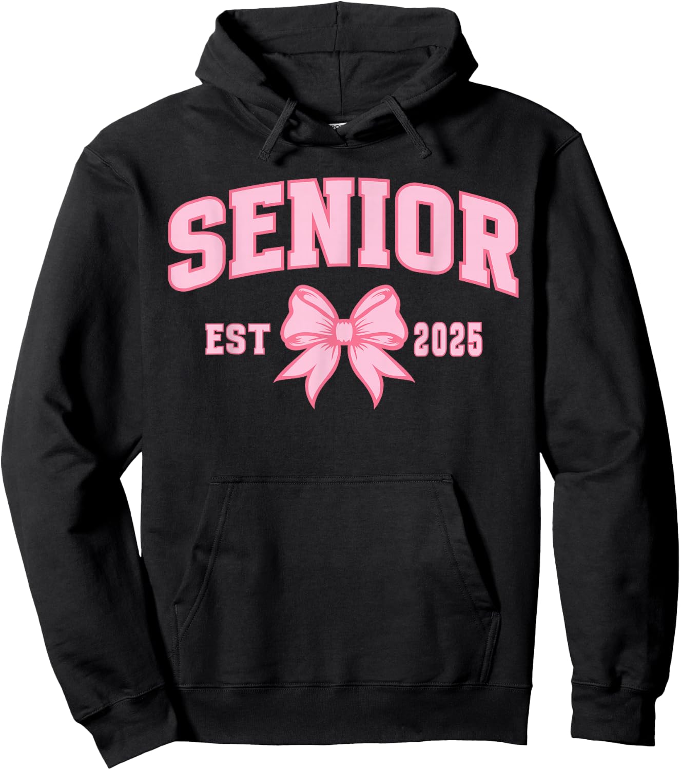 Senior 2025 Coquette Bow High School Graduate Class of 2025 Hoodie - Hoodie | Black