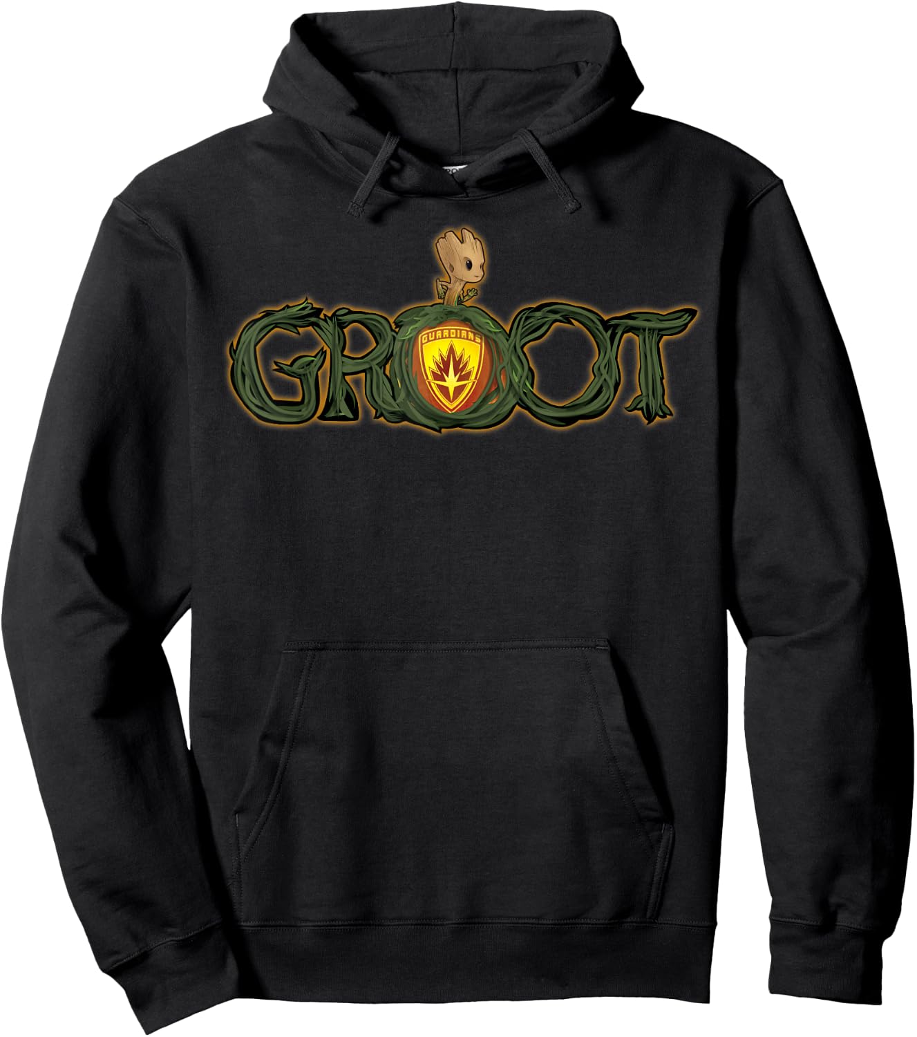 Marvel Guardians of The Galaxy Groot Branch Logo Hoodie - Hoodie | Black