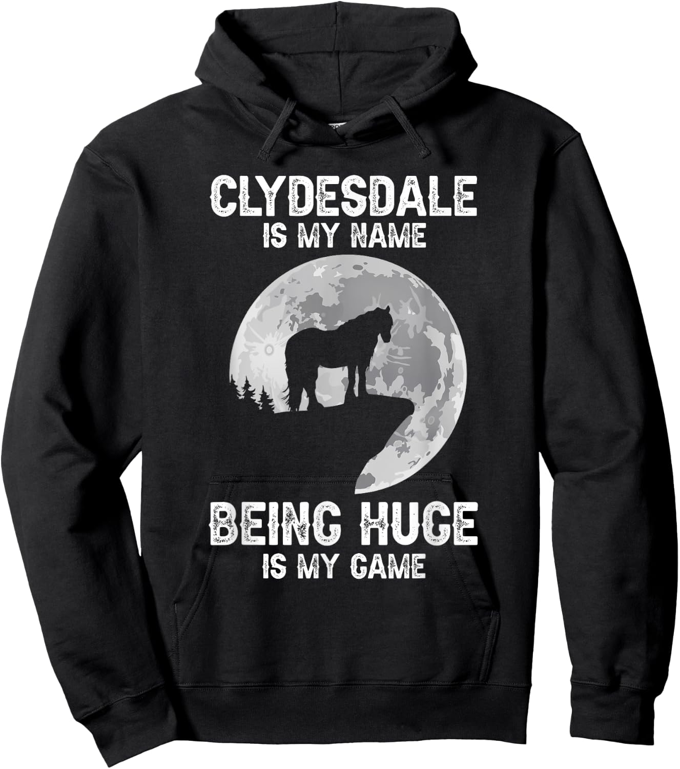 Clydesdale Design for Clydesdale Rider and Draft Horse Hoodie - Hoodie | Black