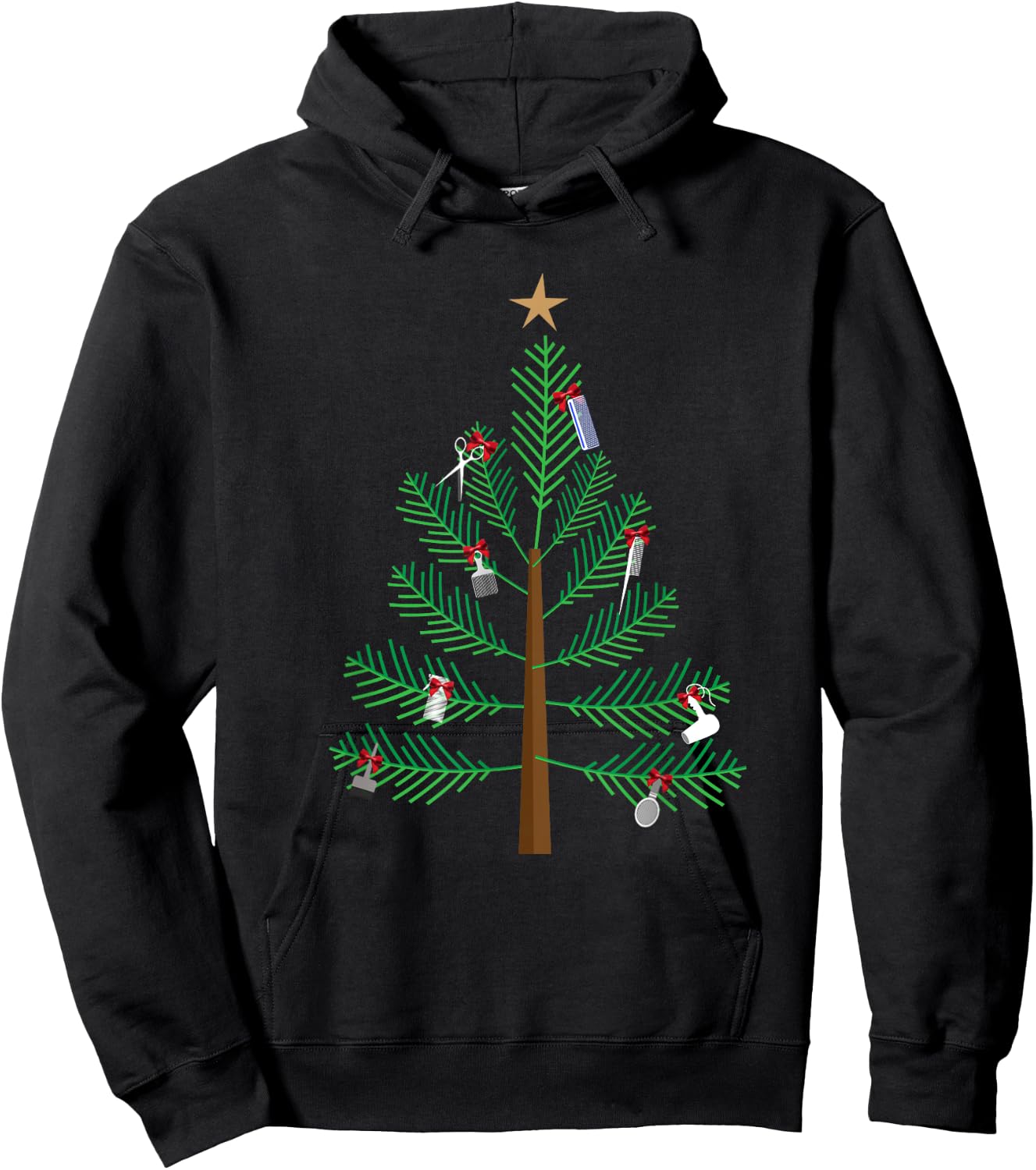 Hairstylist Christmas Shirt Hoodie - Hoodie | Black
