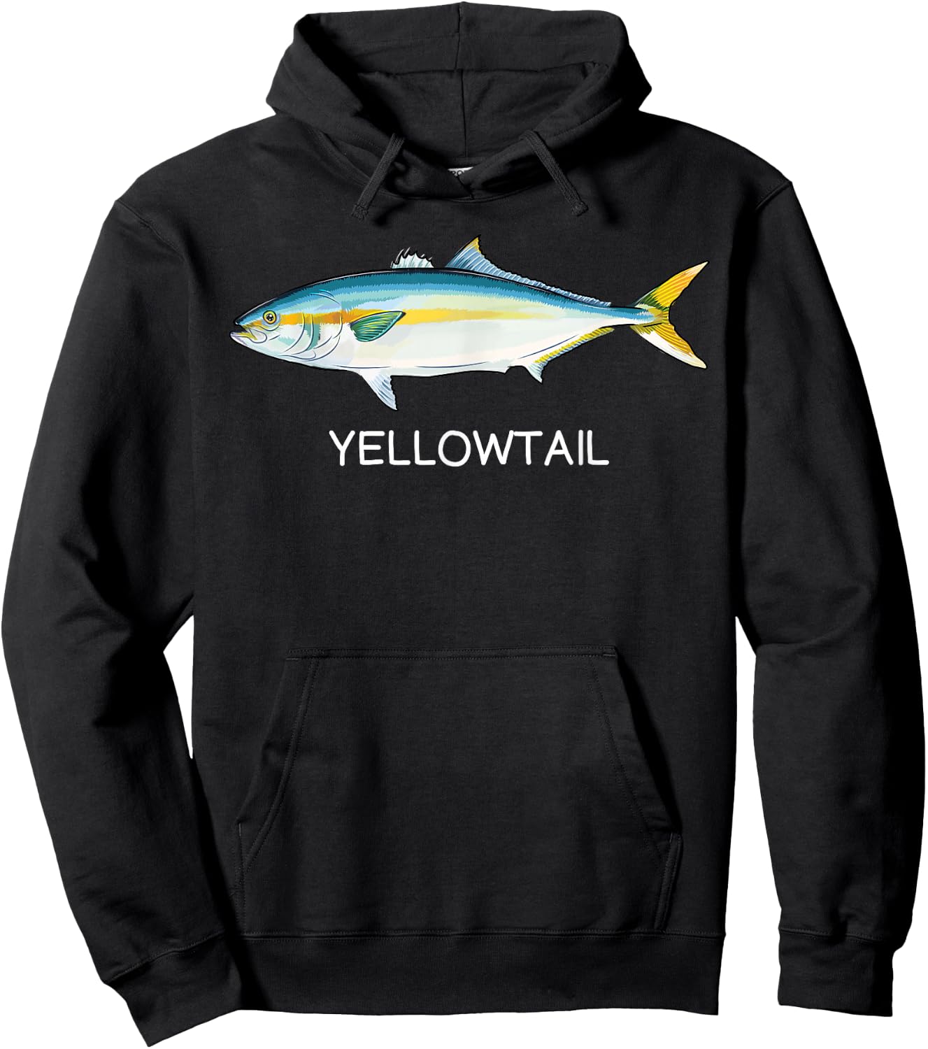 Yellowtail Saltwater Game Fish Hoodie - Hoodie | Black