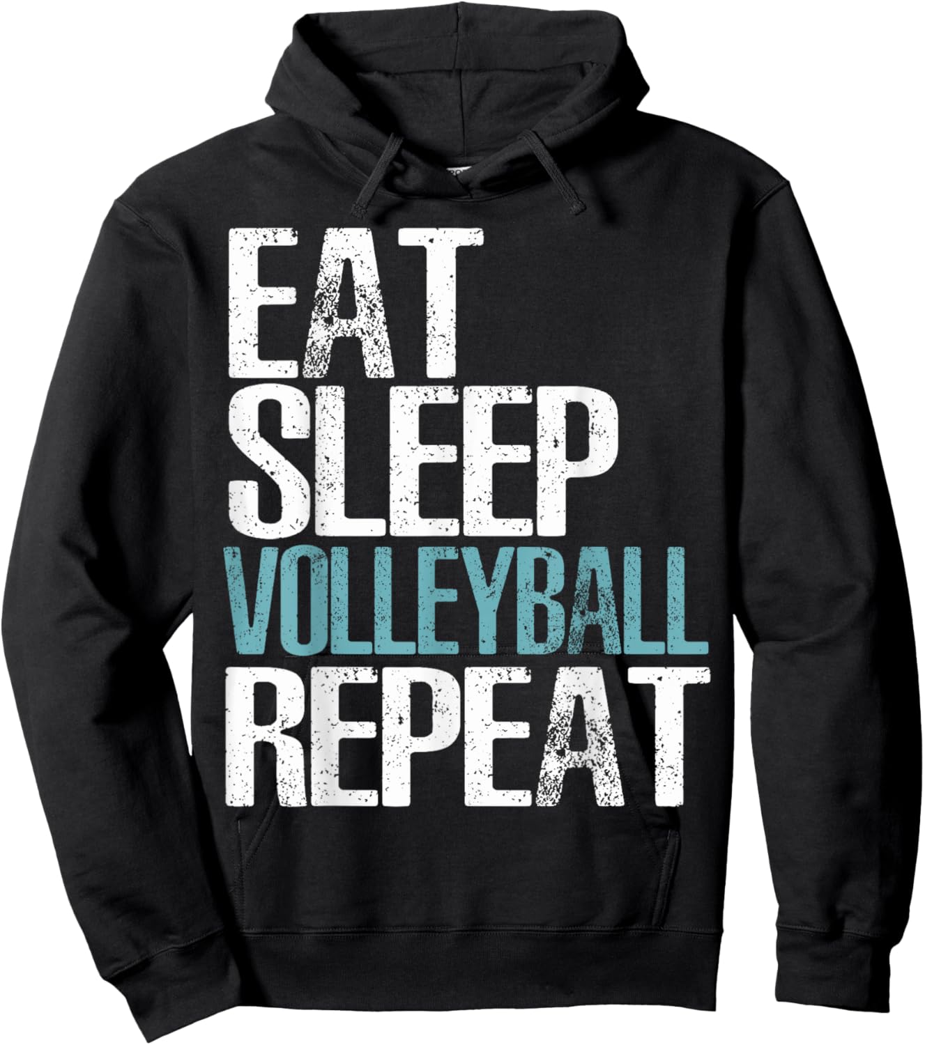 Eat Sleep Volleyball Repeat Great Sport Game Gift Hoodie - Hoodie | Black