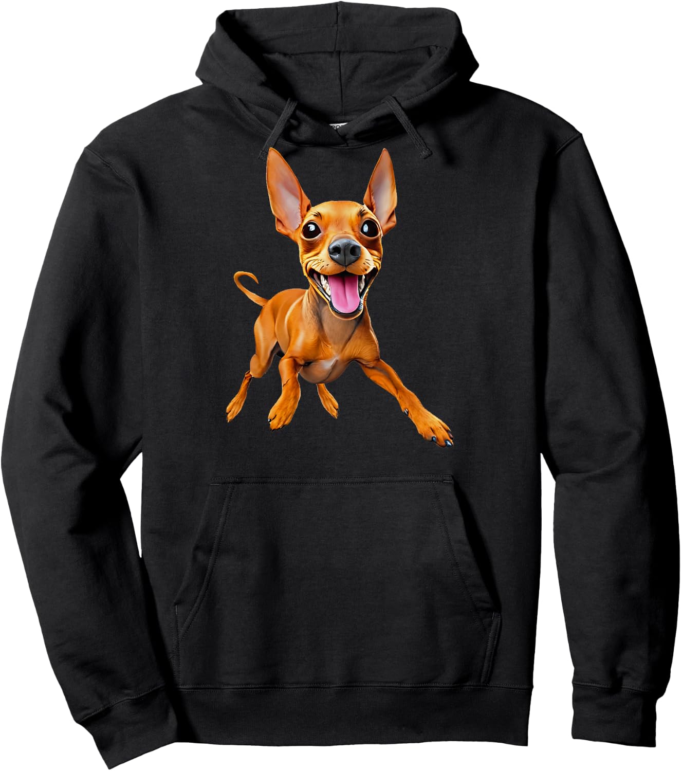 Minpin Funny Pet Miniature Pinscher Mini Pin Puppy Dog Dad Haut de Gamme Hoodie - Hoodie | Black