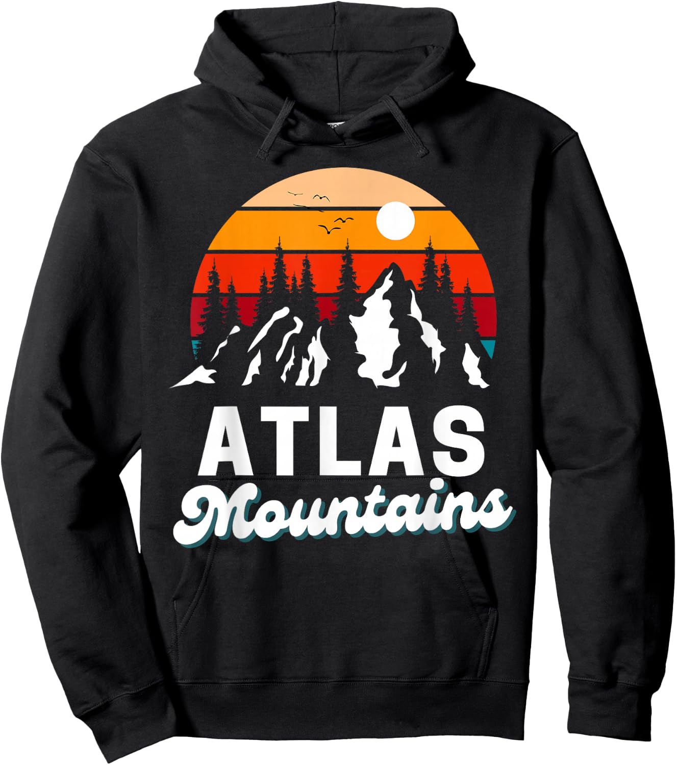 Atlas Mountains Outdoor Hiking Nature Retro Souvenir Hoodie - Hoodie | Black