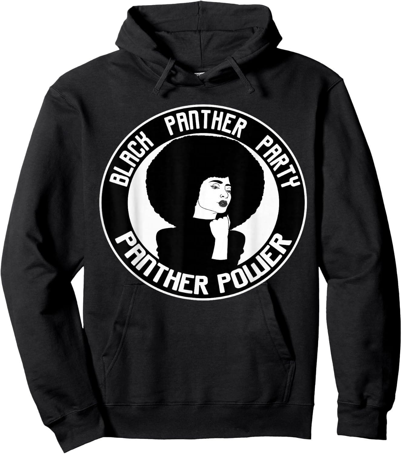 Black History Panther Party Logo Afro Hair Hoodie - Hoodie | Black