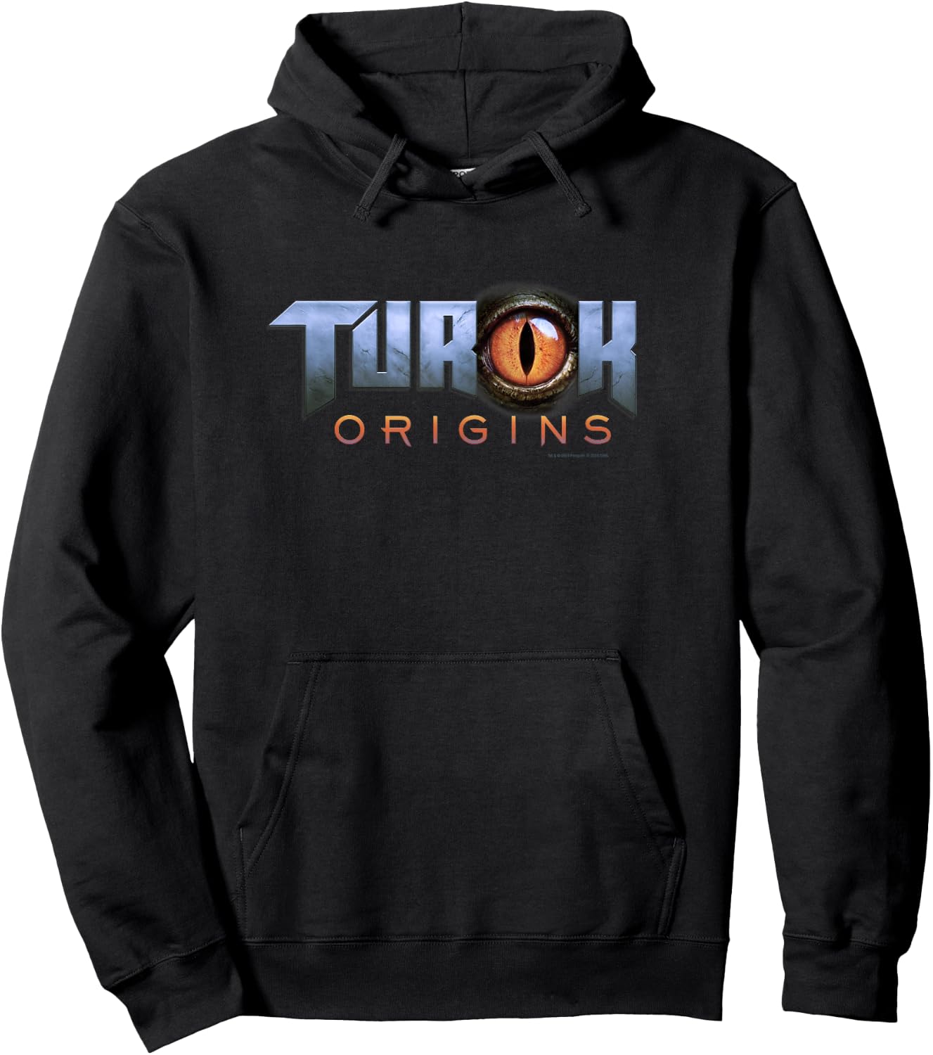 Turok : Origins Logo, -Adults, Black, Small, Short Sleeve, Cotton 80% Polyester 20%, Gaming Hoodie - Hoodie | Black