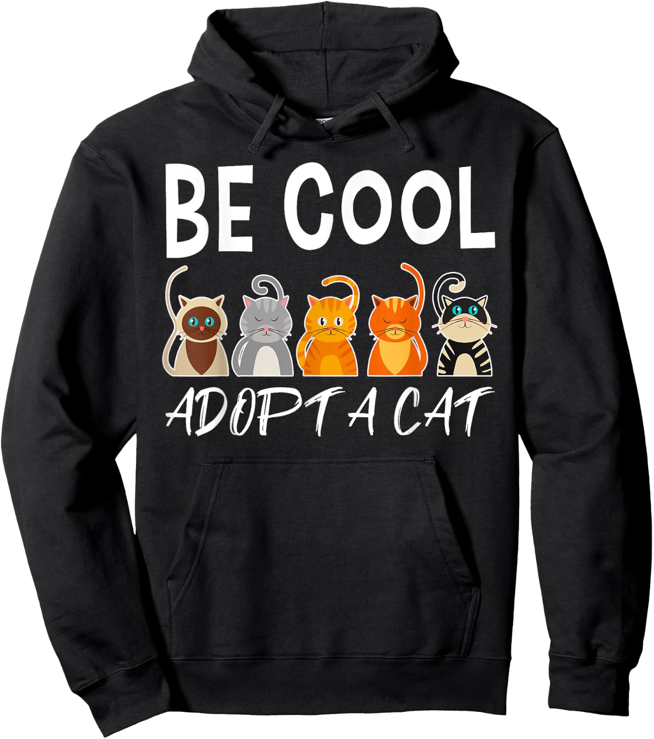 Adopt a Cat Shirt Cat Rescue Shirt Cat Adoption Shirt Gift Hoodie - Hoodie | Black