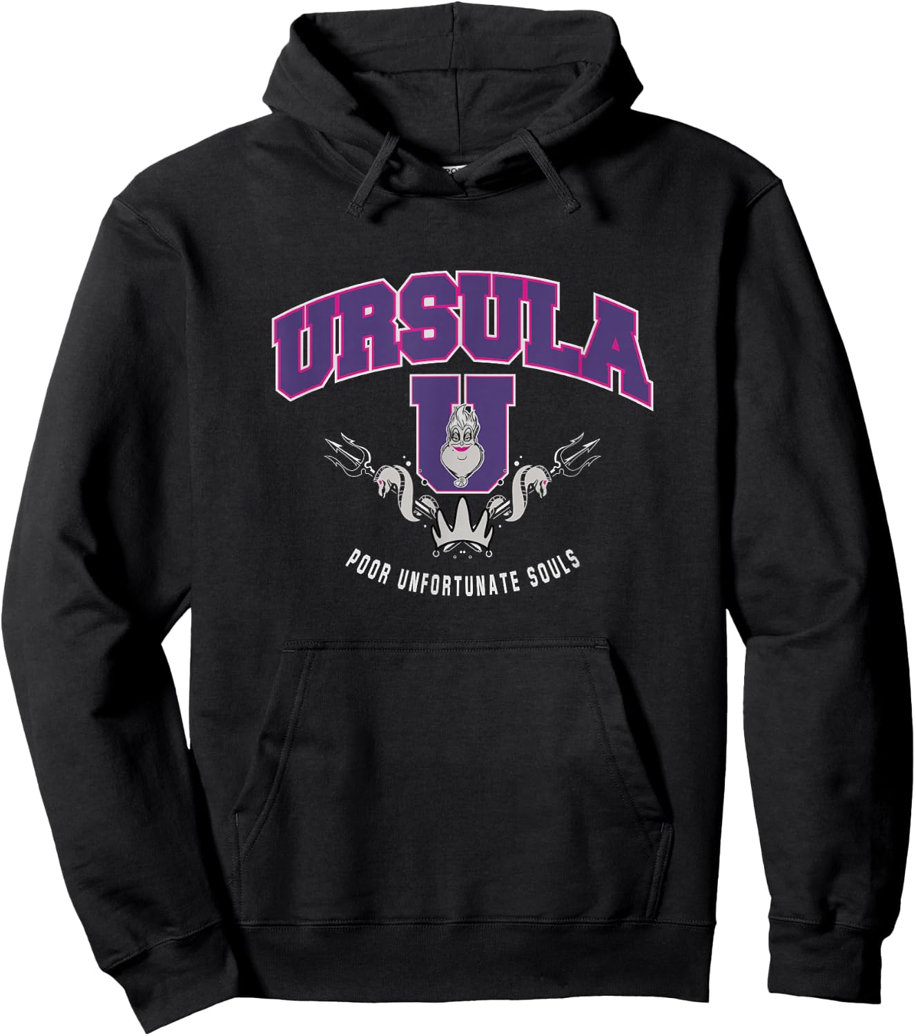 Disney The Little Mermaid Ursula Poor Unfortunate Souls Logo Hoodie - Hoodie | Black