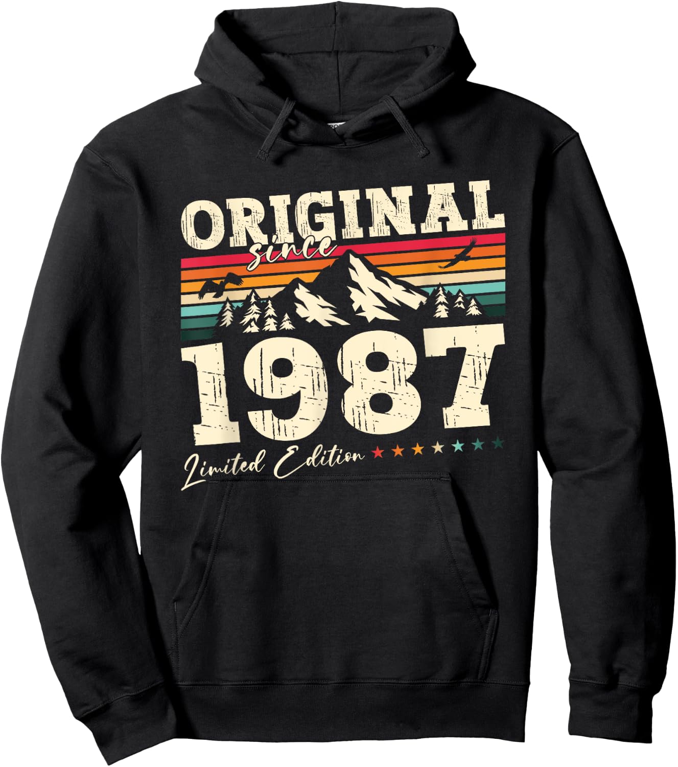 37th Birthday Man Original Vintage 1987 , Black, S Hoodie - Hoodie | Black