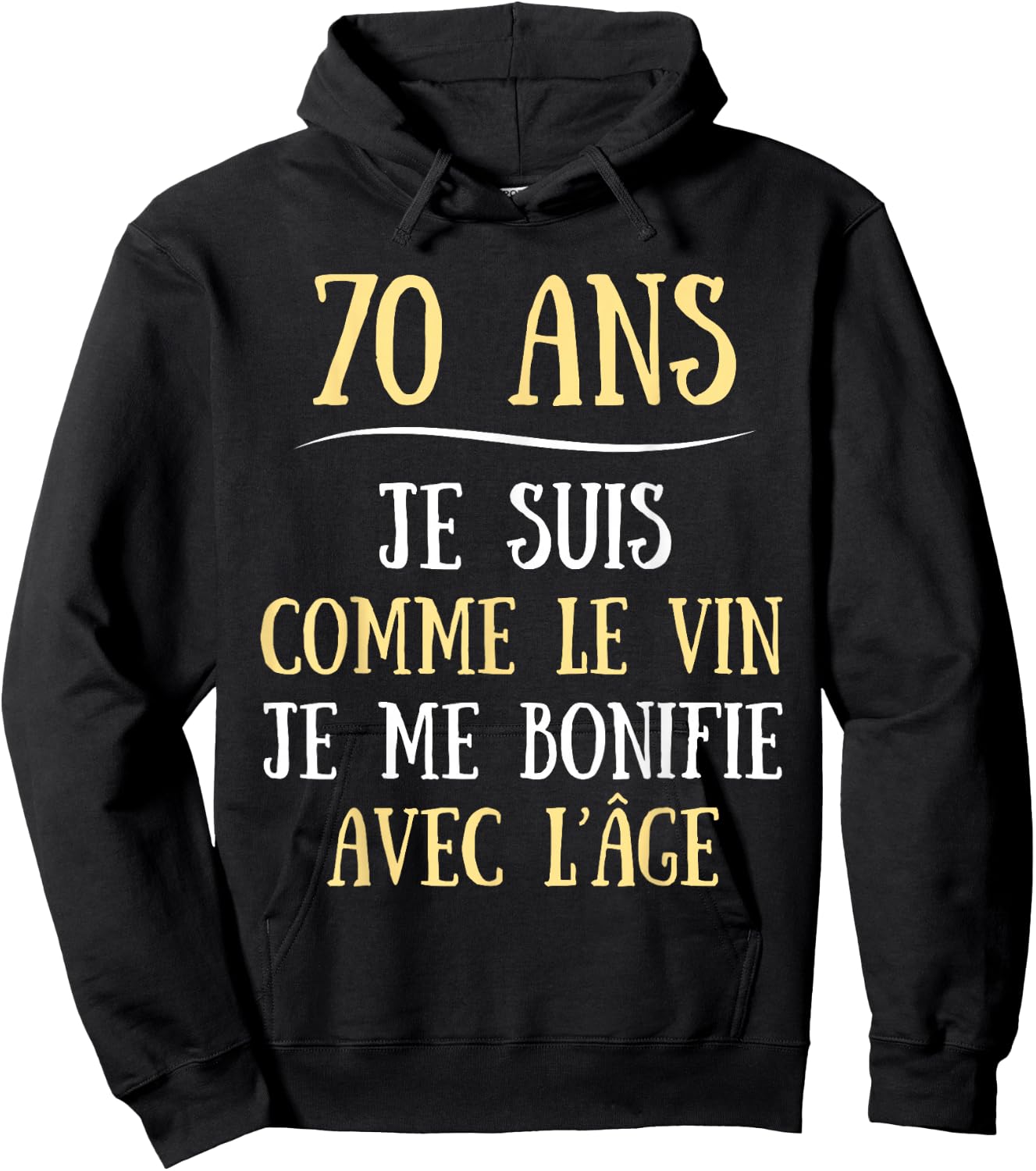 70th Birthday Man Funny Gift Bonifie , Black, S Hoodie - Hoodie | Black