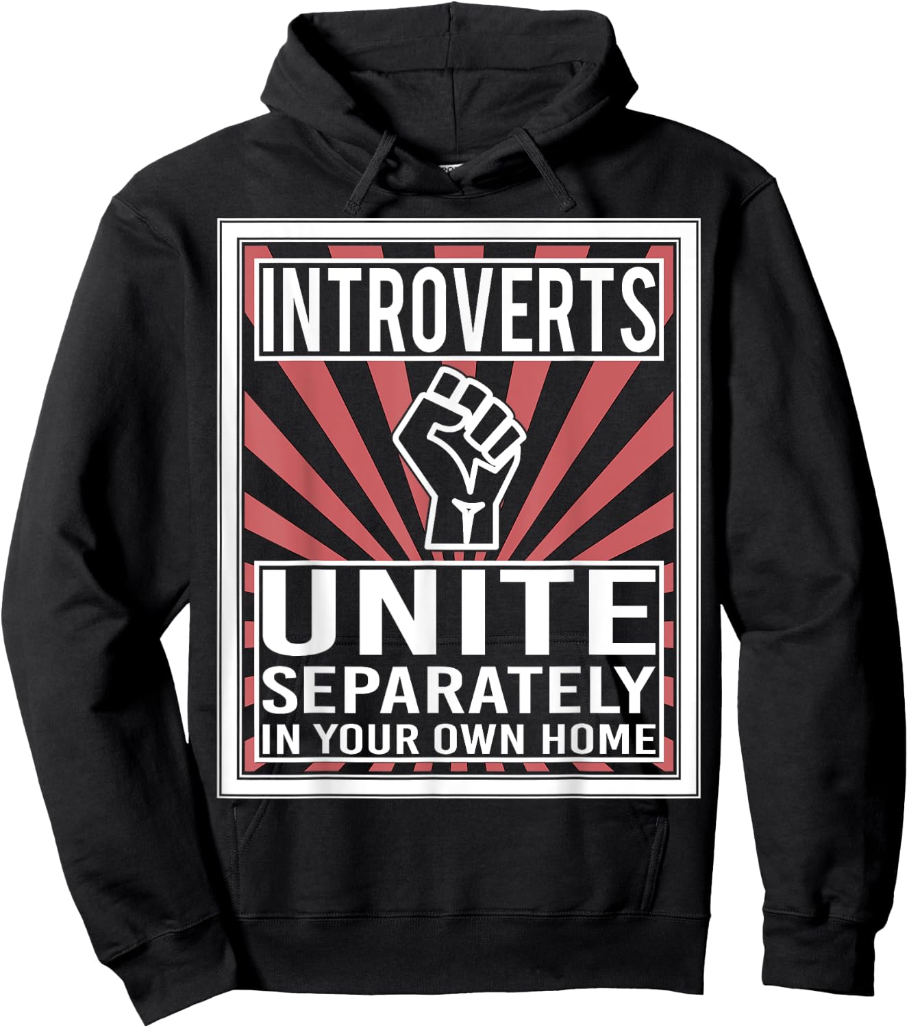 Introverts Unite Design And Men, Cool Funny Nerd Hoodie - Hoodie | Black