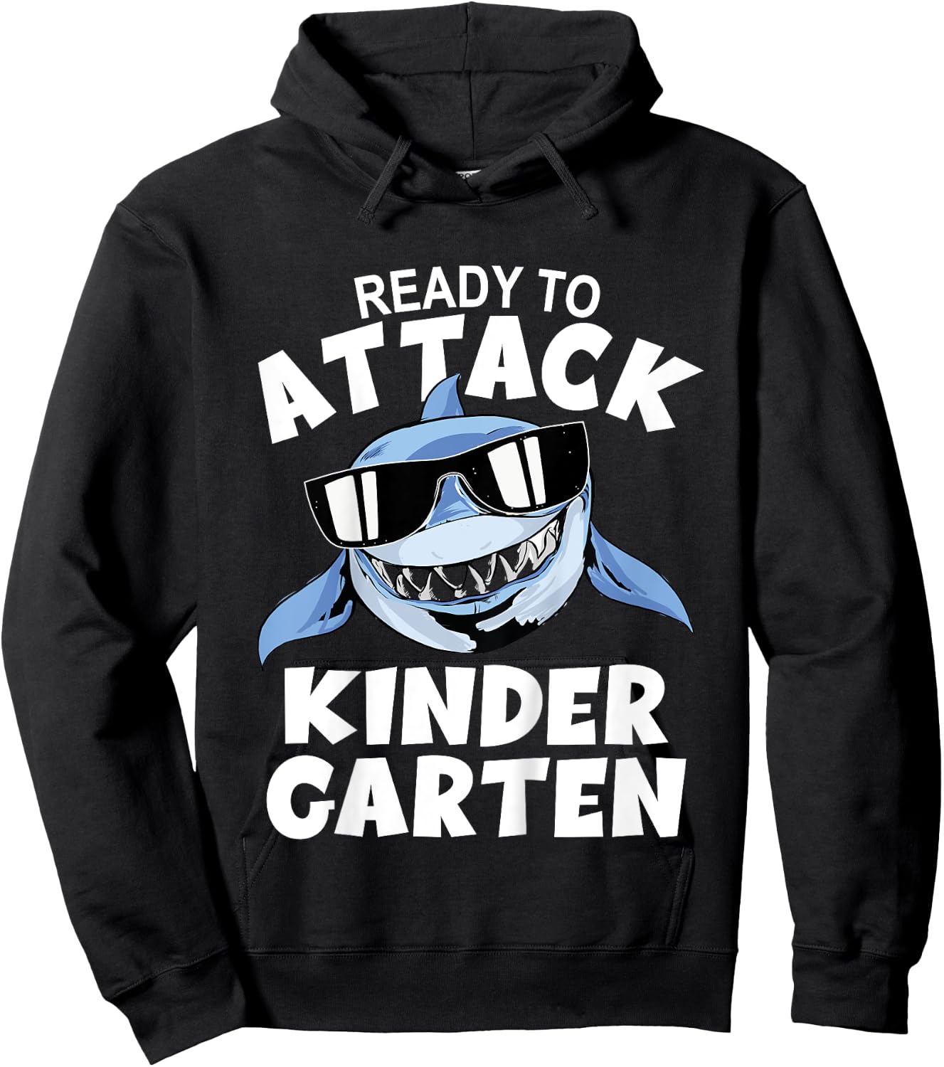 Ready To Attack Kindergarten Shark Hoodie - Hoodie | Black
