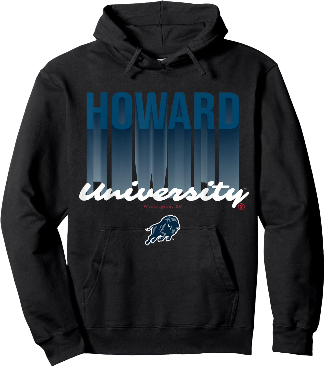 The Yard Essentials - Howard University - HU Fade Hoodie - Hoodie | Black