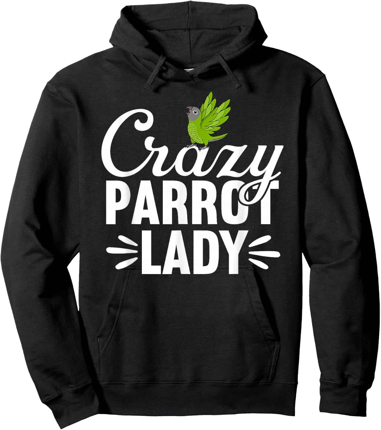 Crazy Parrot Lady | Dusky-headed Conure Hoodie - Hoodie | Black