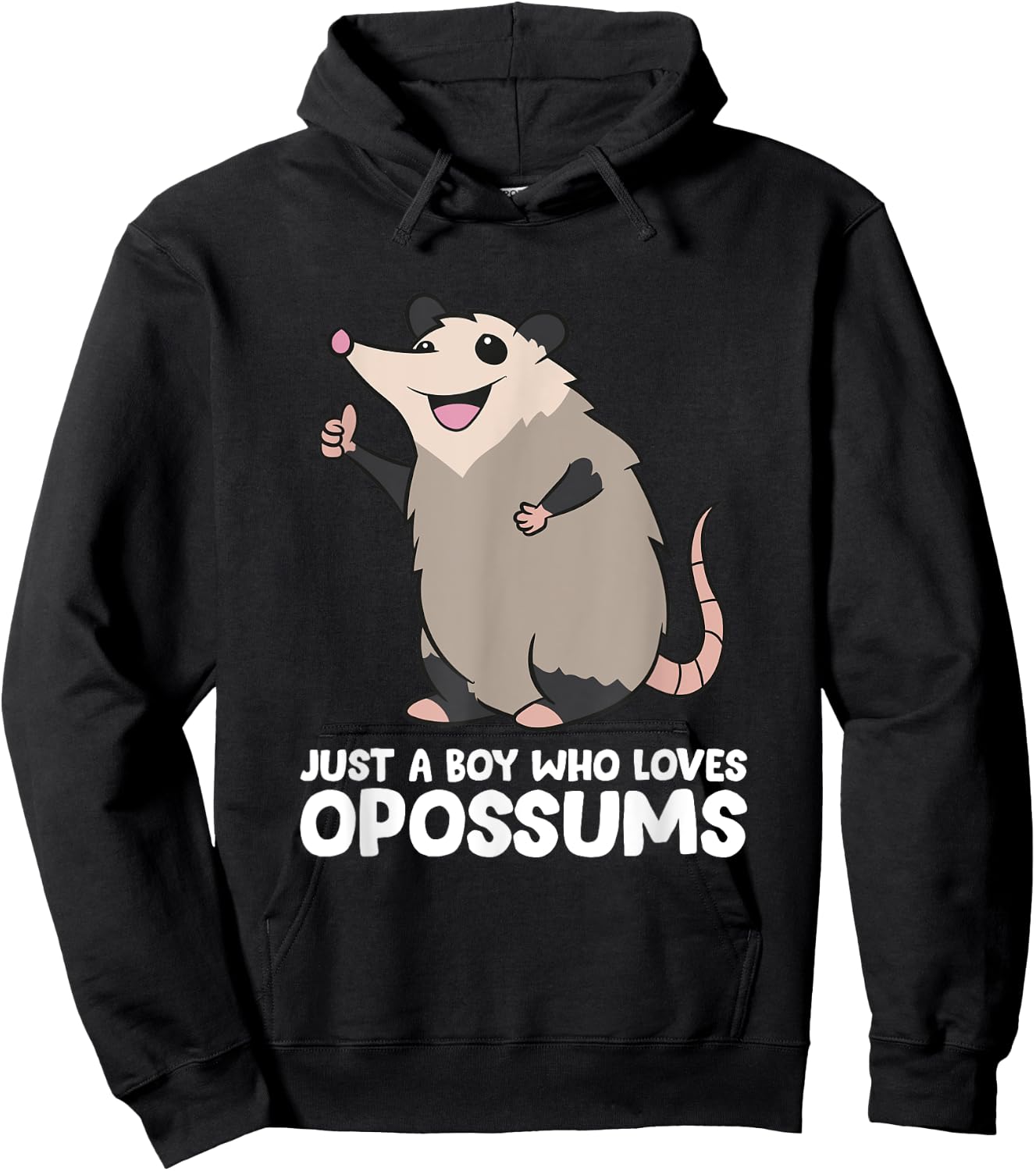 Opossum Boy Just a Boy Who Loves Opossums Hoodie - Hoodie | Black