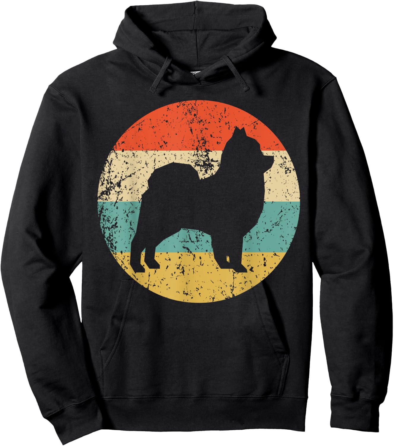 Pomeranian Retro Style Dog Hoodie - Hoodie | Black