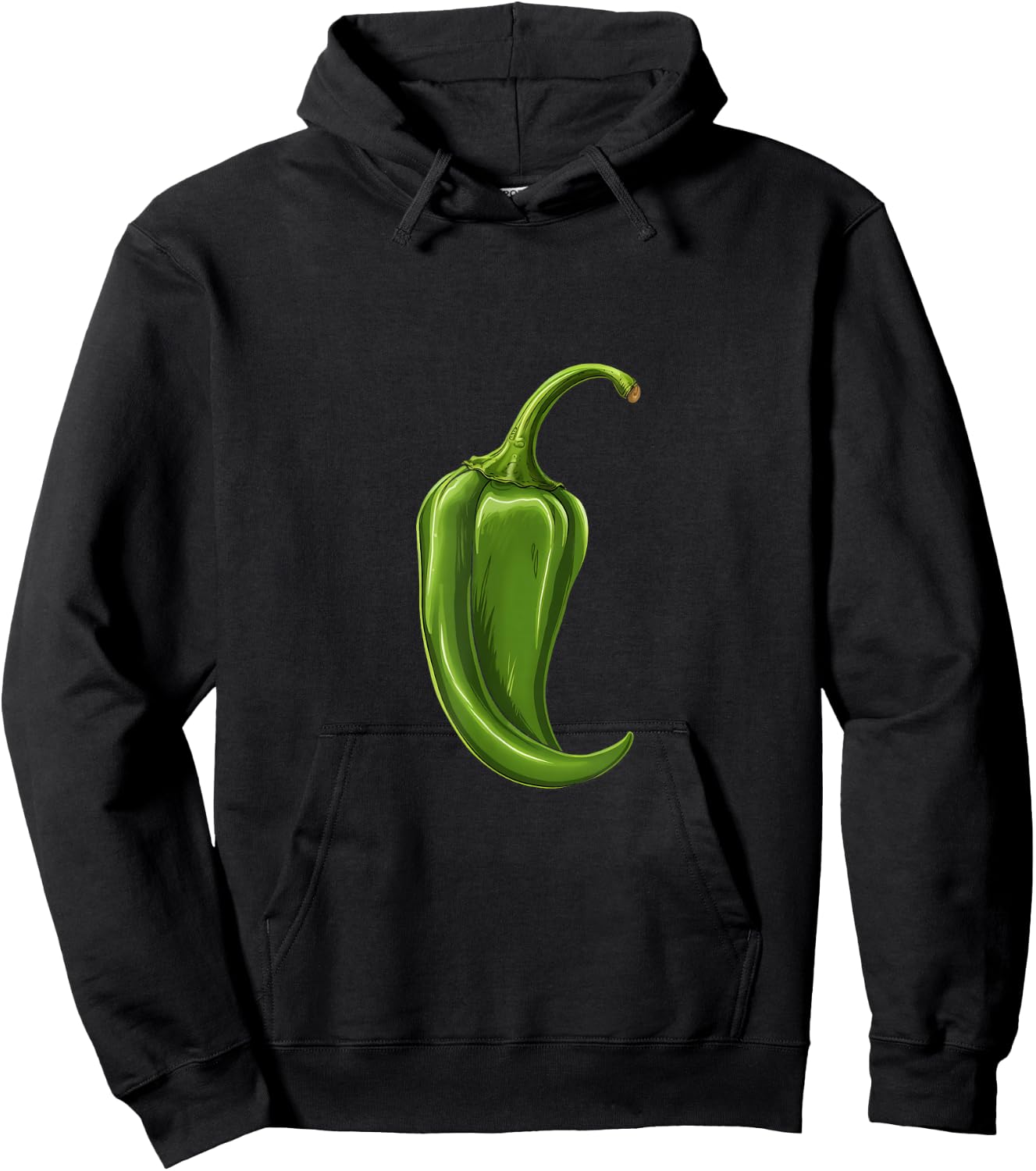 Green Chili Hot Chili Spicy Food Pepper Hoodie - Hoodie | Black