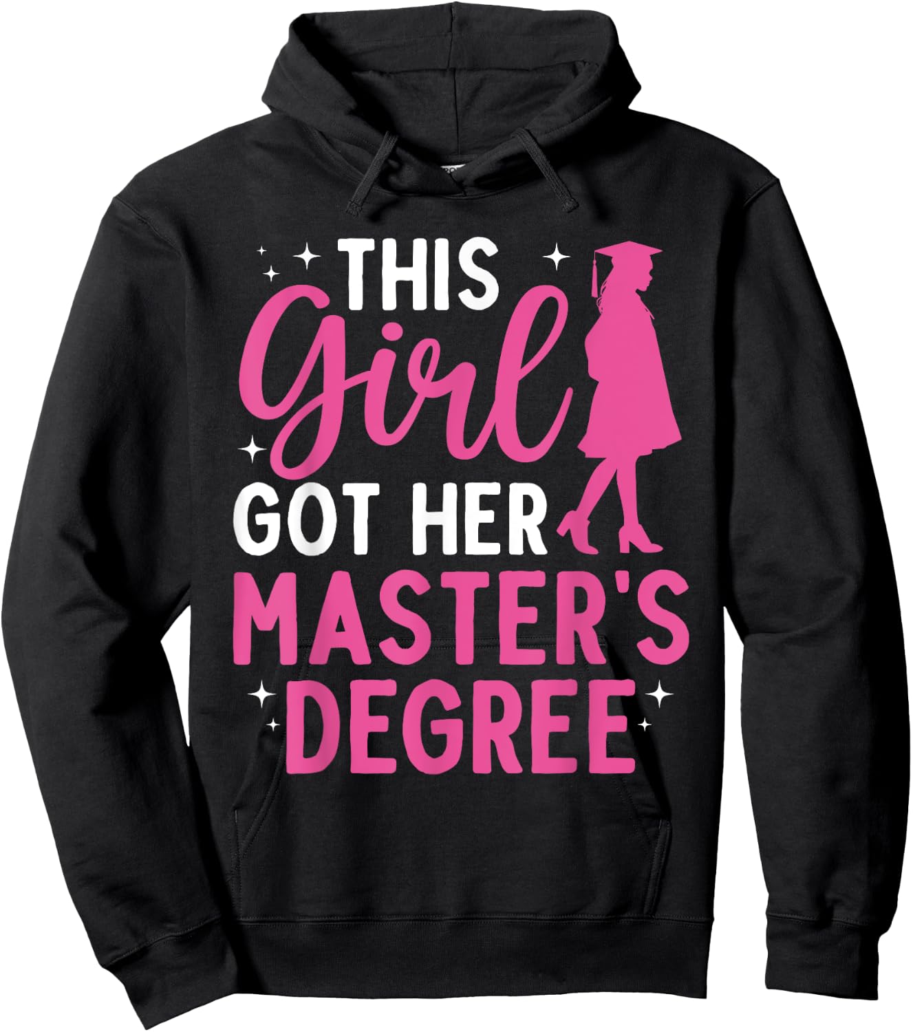 Masters Degree Art Girls Masters Degree Graduation Hoodie - Hoodie | Black