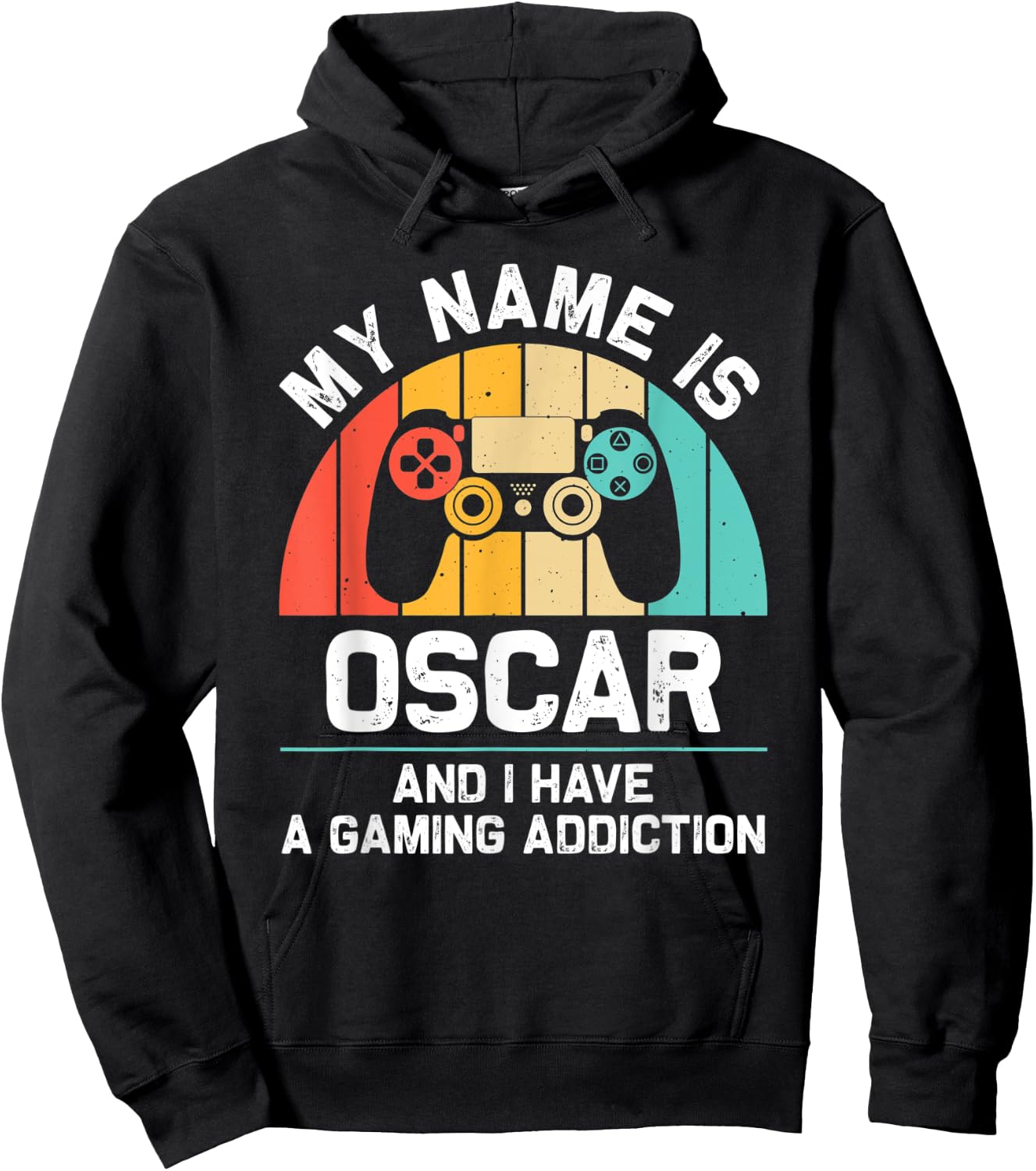 OSCAR Gift Name Personalized Funny Gaming Geek Birthday Hoodie - Hoodie | Black