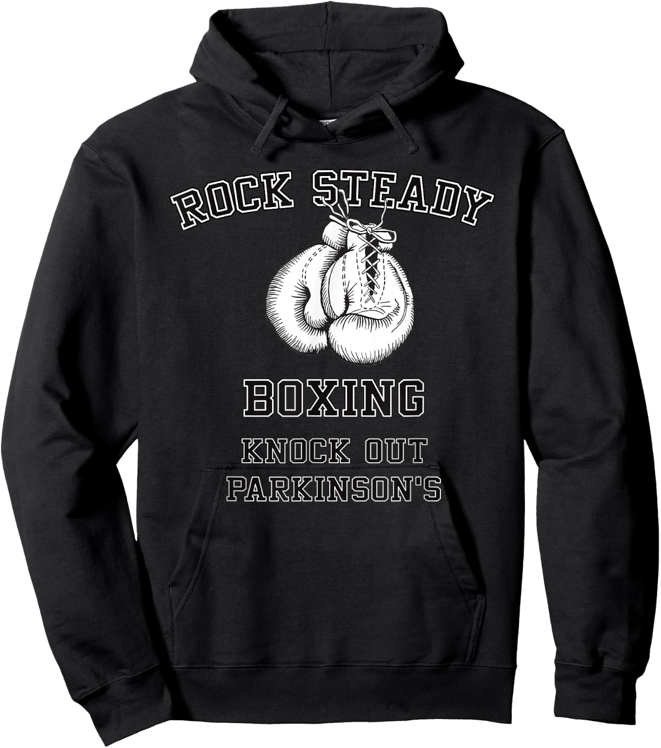 Rock Steady Boxing Knock Out Parkinson's Shirt Hoodie - Hoodie | Black
