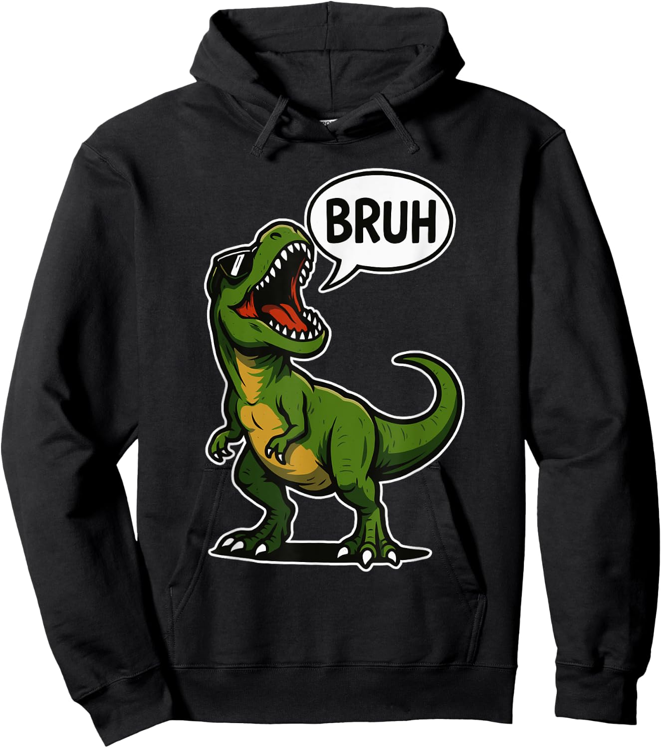 Cool Bruh Dinosaur T-Rex Men Women Kids Teens Funny Dinosaur Hoodie - Hoodie | Black