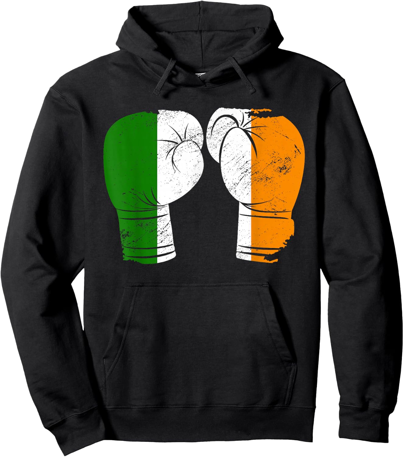 Cool Ireland Flag Vintage Irish Flag Boxing Gloves Boxer Hoodie - Hoodie | Black