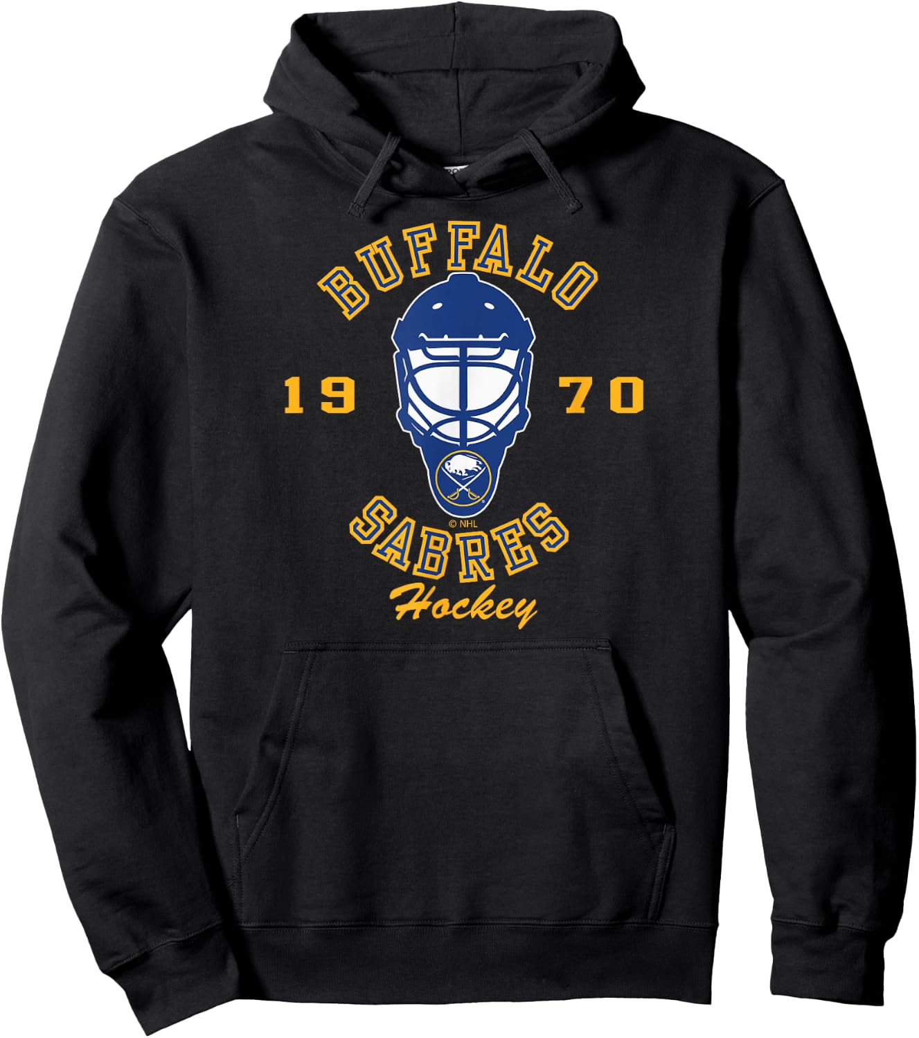 Buffalo Sabres Hockey Mask Black Officially Licensed Hoodie - Hoodie | Black