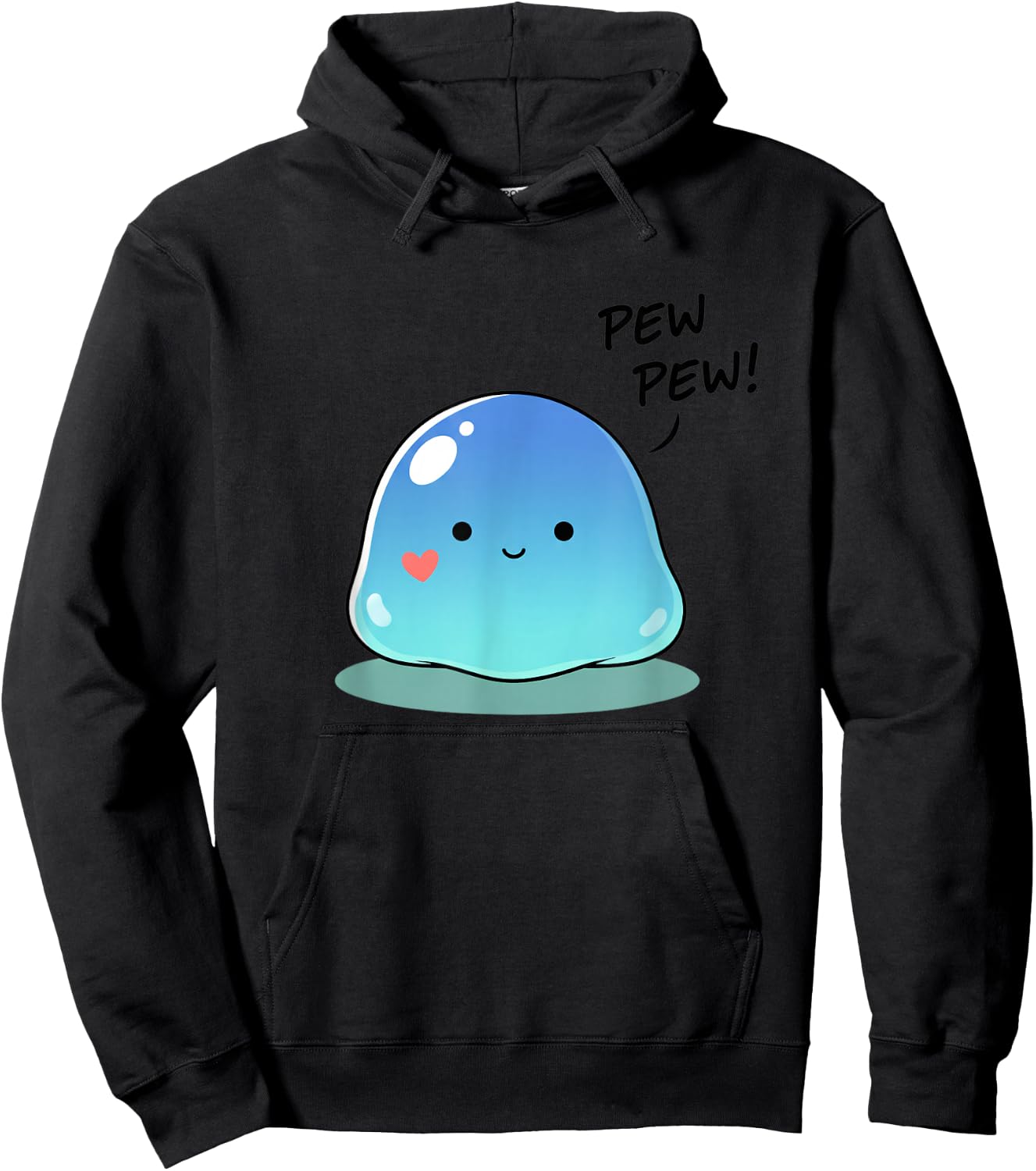 Pew Pew Kawaii Slime Cute Anime Jelly Funny Gaming Hoodie - Hoodie | Black