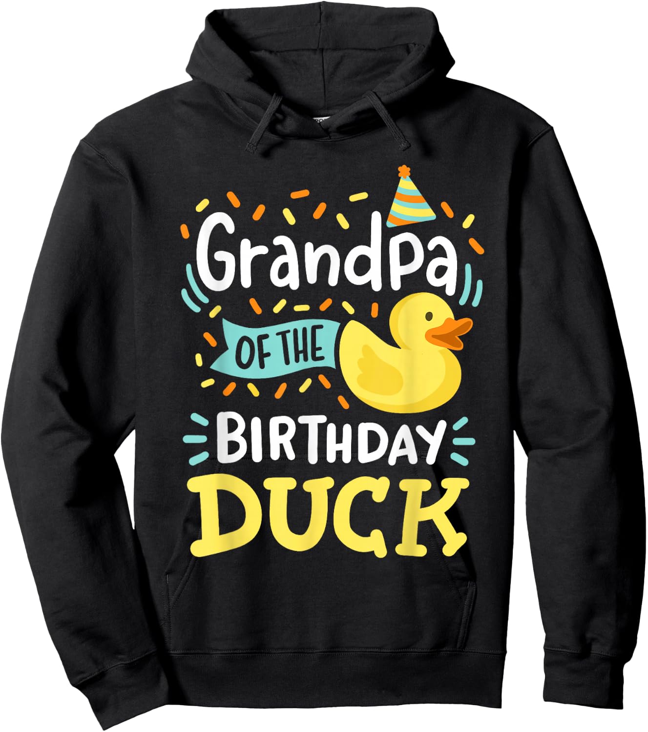 Grandpa Of The Birthday Duck Boy Rubber Duck Bday Family Hoodie - Hoodie | Black
