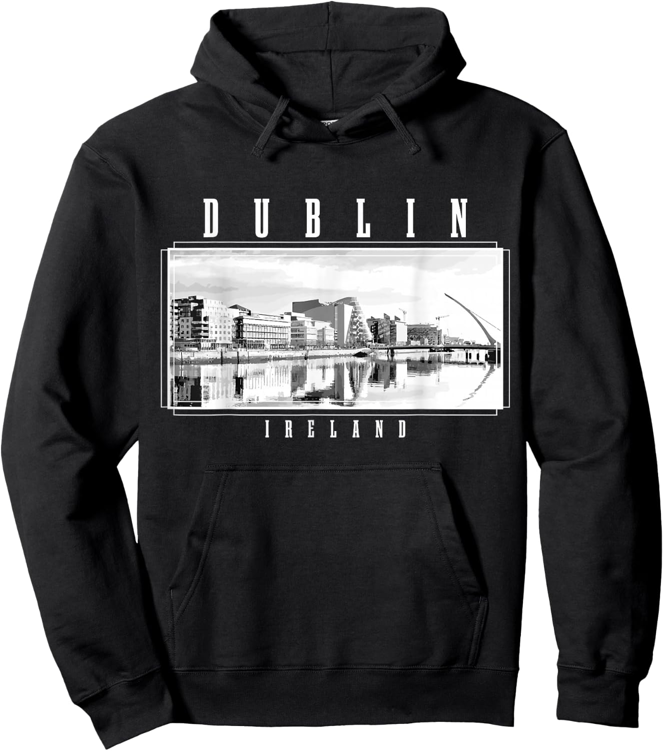 Dublin Ireland Vintage Souvenir Skyline UK Dublin Hoodie - Hoodie | Black