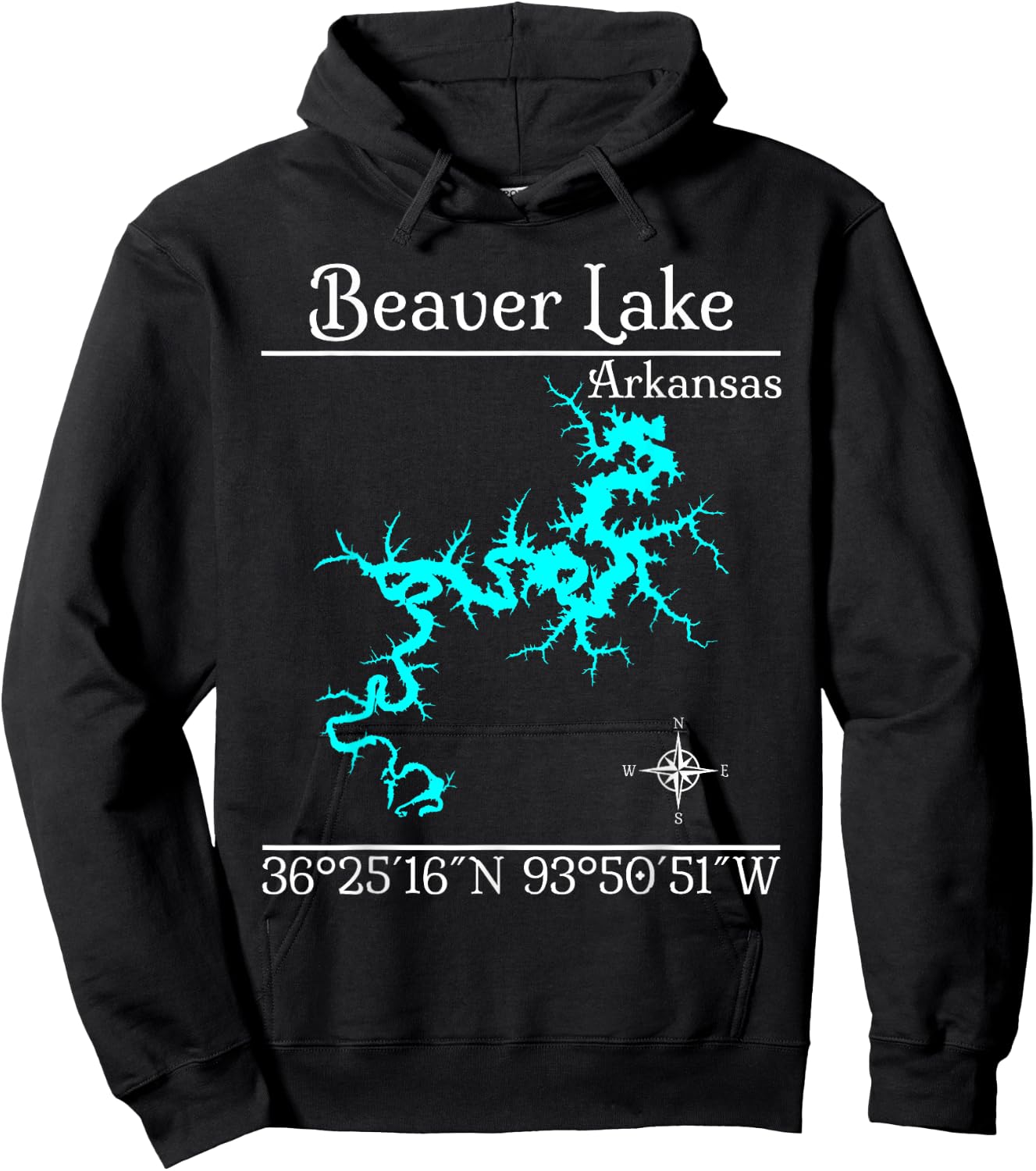 Beaver lake, Arkansas Hoodie - Hoodie | Black