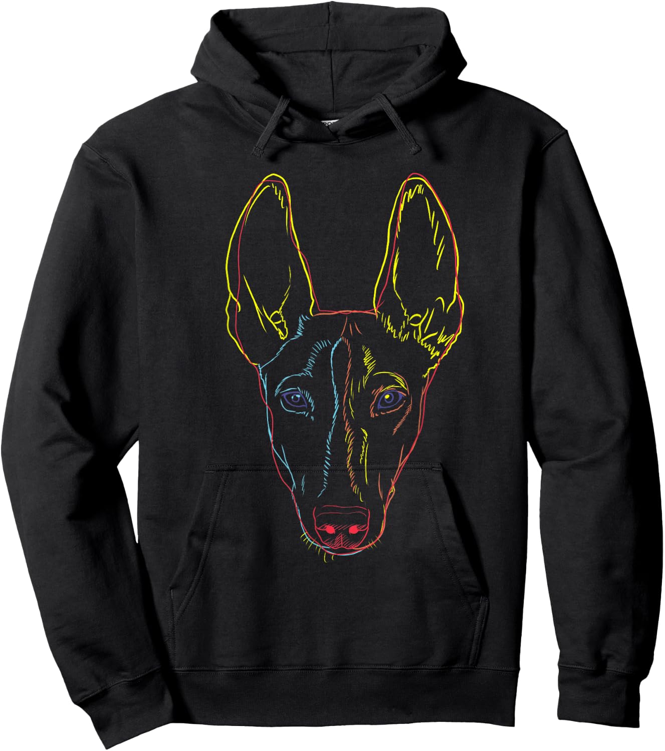 Colorful Dog Cirneco dell’Etna Women Kids Hoodie - Hoodie | Black