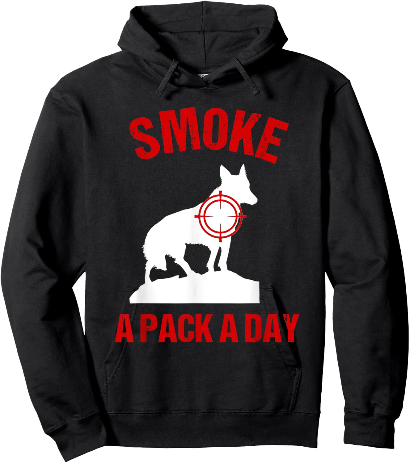 Smoke a Pack a Day Coyote Hunting Shirt Hoodie - Hoodie | Black
