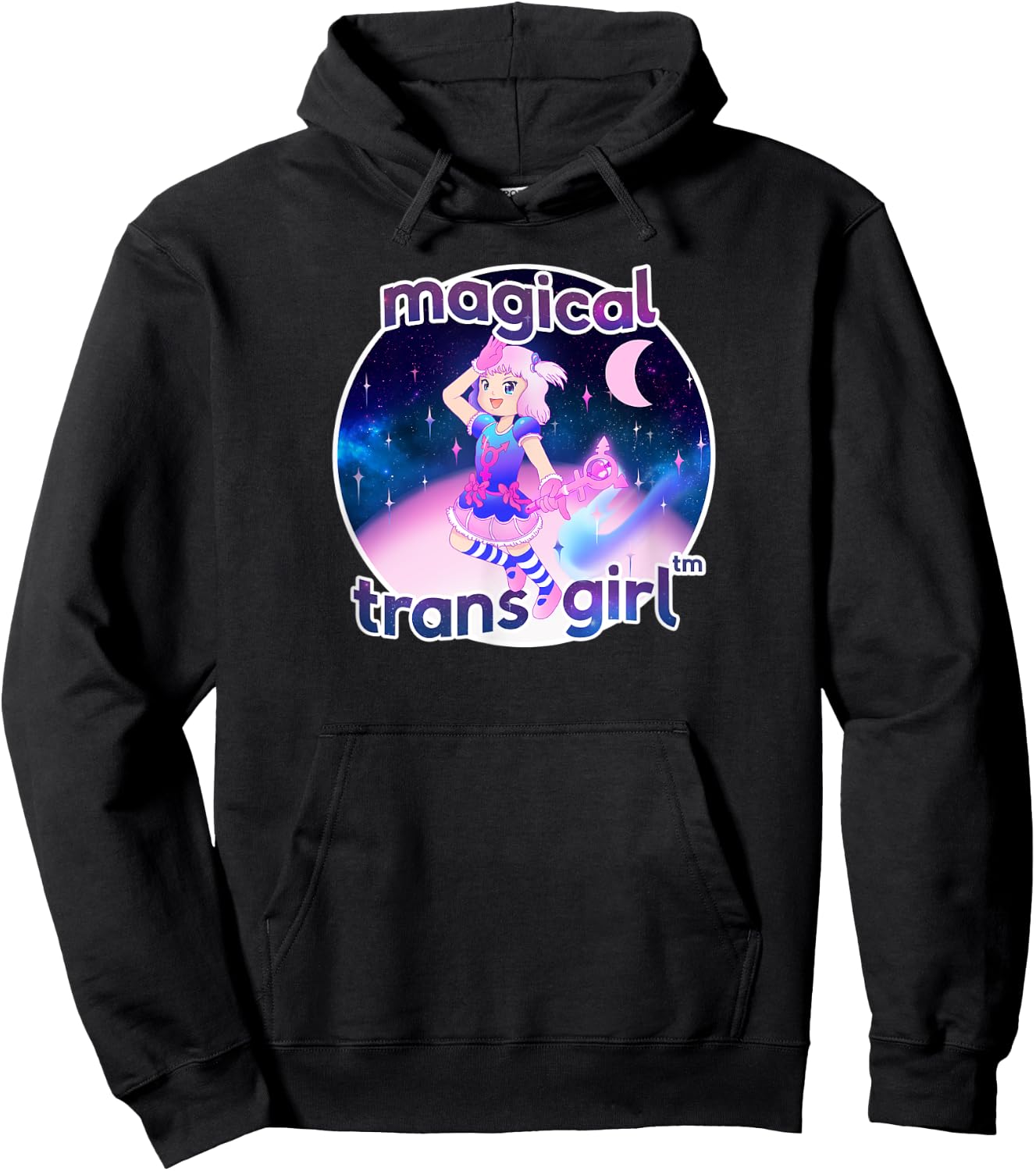 Magical Trans Girl Kawaii Trans Pride Premium , black Hoodie - Hoodie | Black