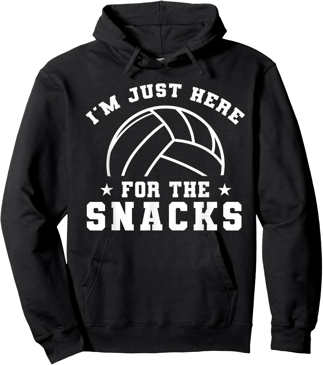 Funny volleyball, I'm Just Here For The Snacks, sport game Hoodie - Hoodie | Black