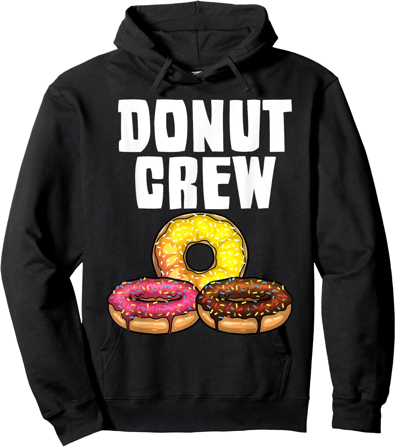 Funny Donut Women Doughnut Sprinkles Donut Lover Hoodie - Hoodie | Black