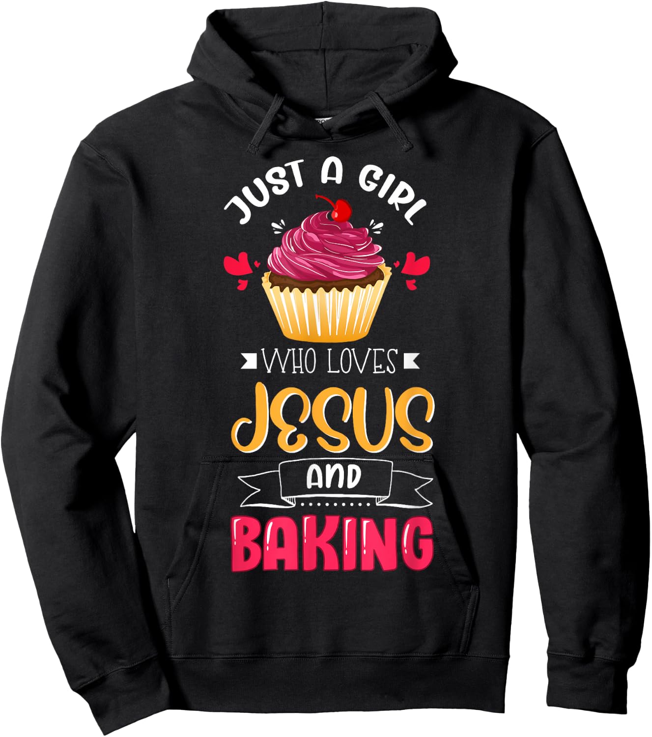Baker Just A Girl Who Loves Jesus and Baking Lover Christian Hoodie - Hoodie | Black