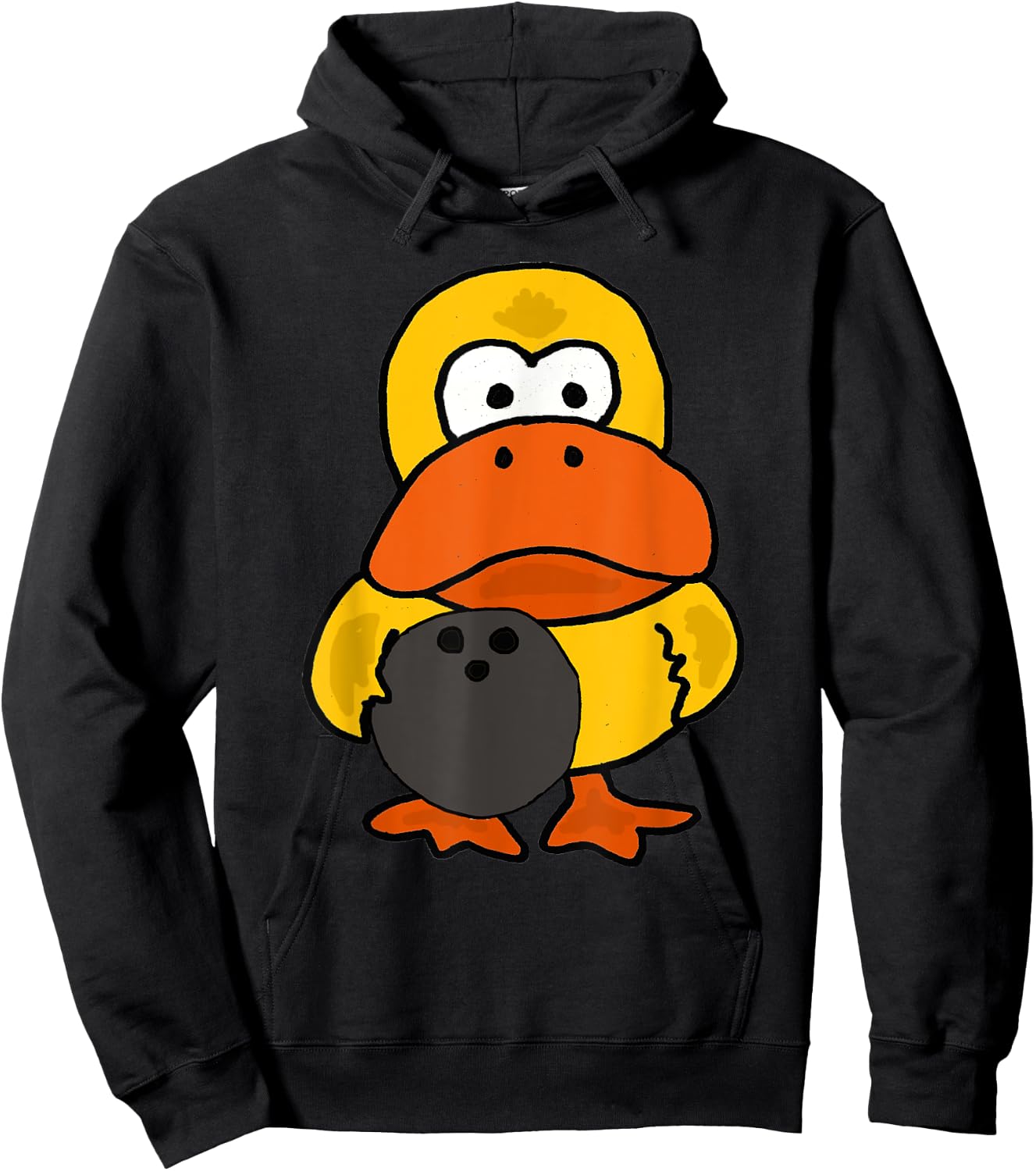 SmileteesSports Funny Duck Bowling Cartoon Hoodie - Hoodie | Black