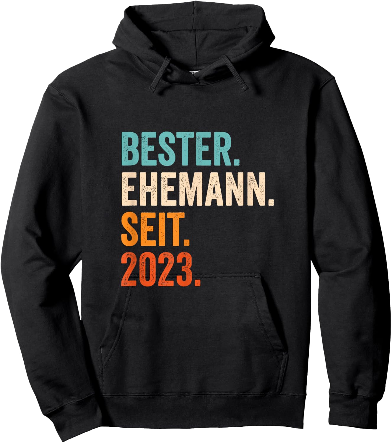 Bester Ehemann Seit 2023 | 3 Hochzeitstag 3 Jahre Hoodie - Hoodie | Black