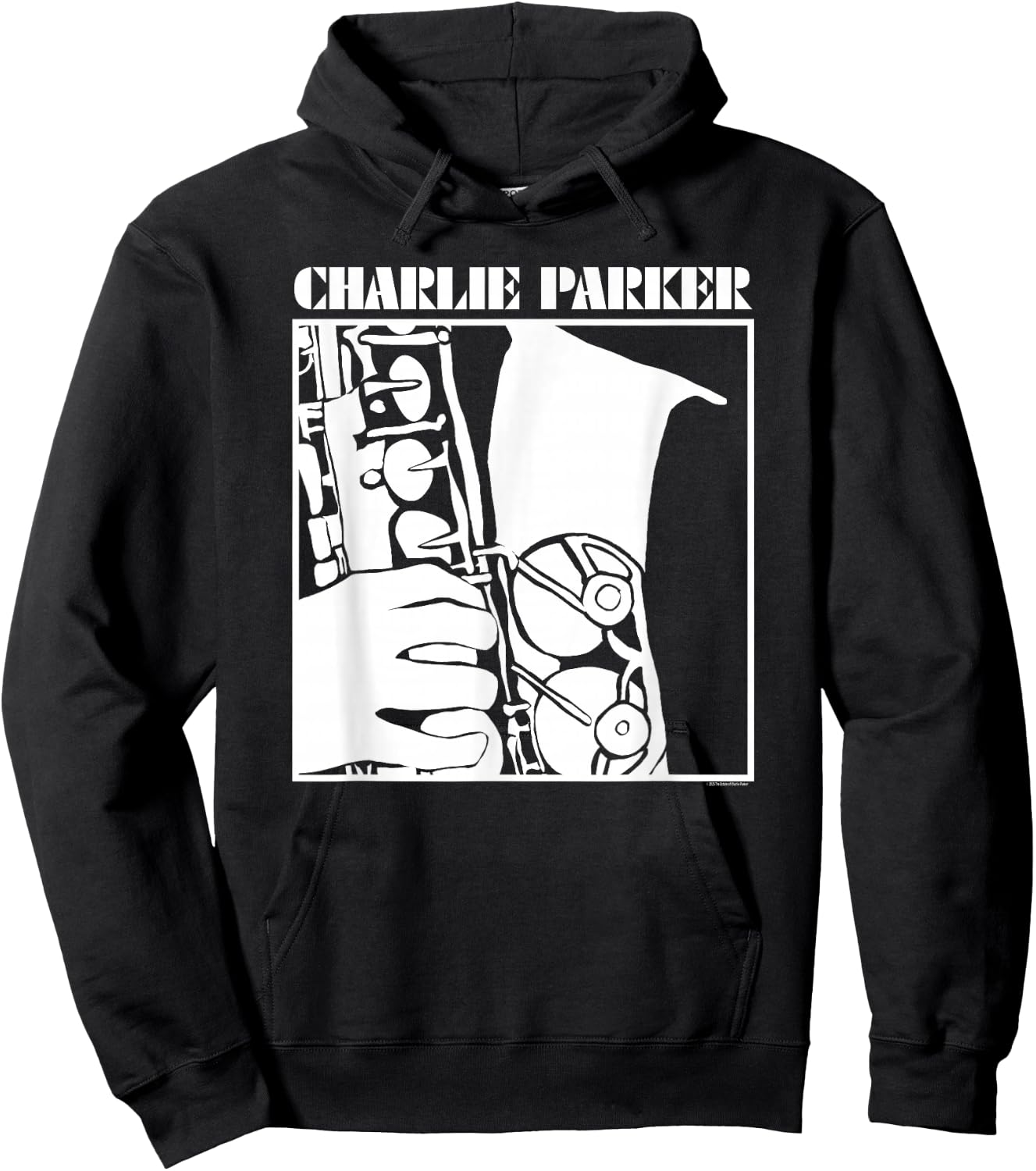 Charlie Parker Saxophone Illustration Hoodie - Hoodie | Black