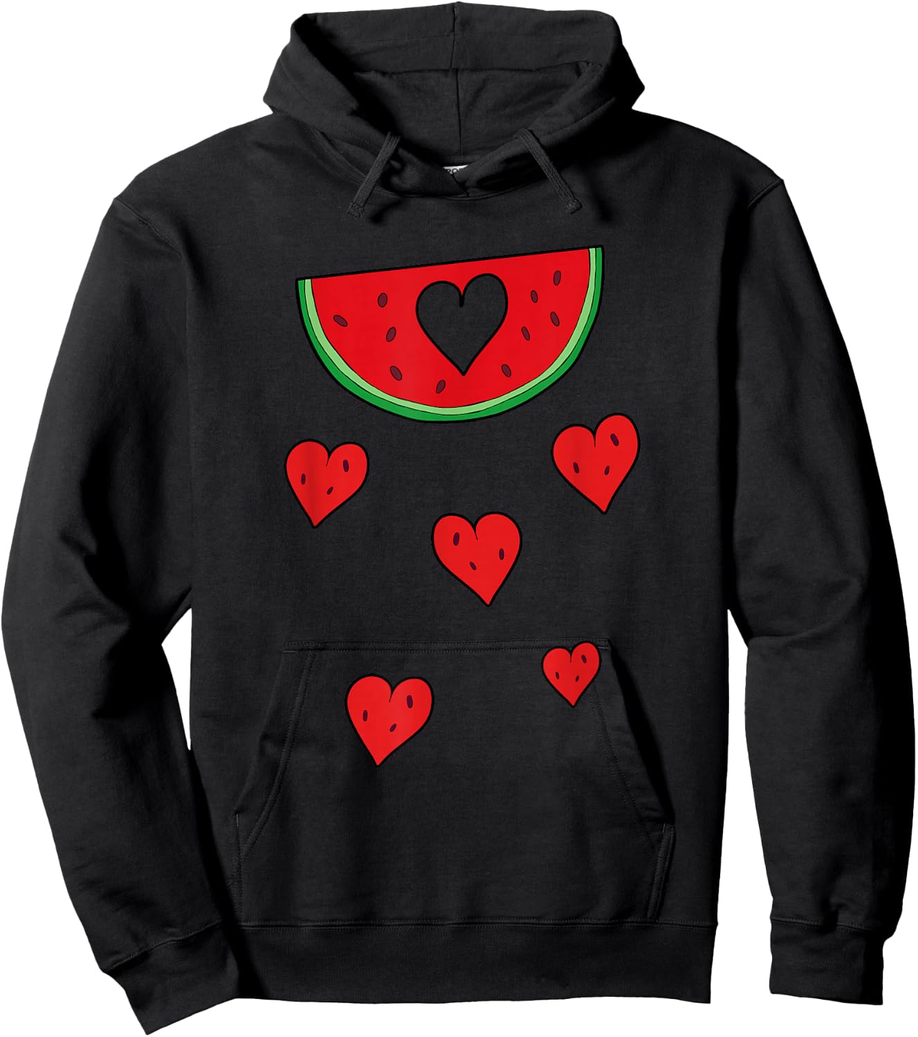 Watermelon Melon Summer Funny Costume , black, s Hoodie - Hoodie | Black