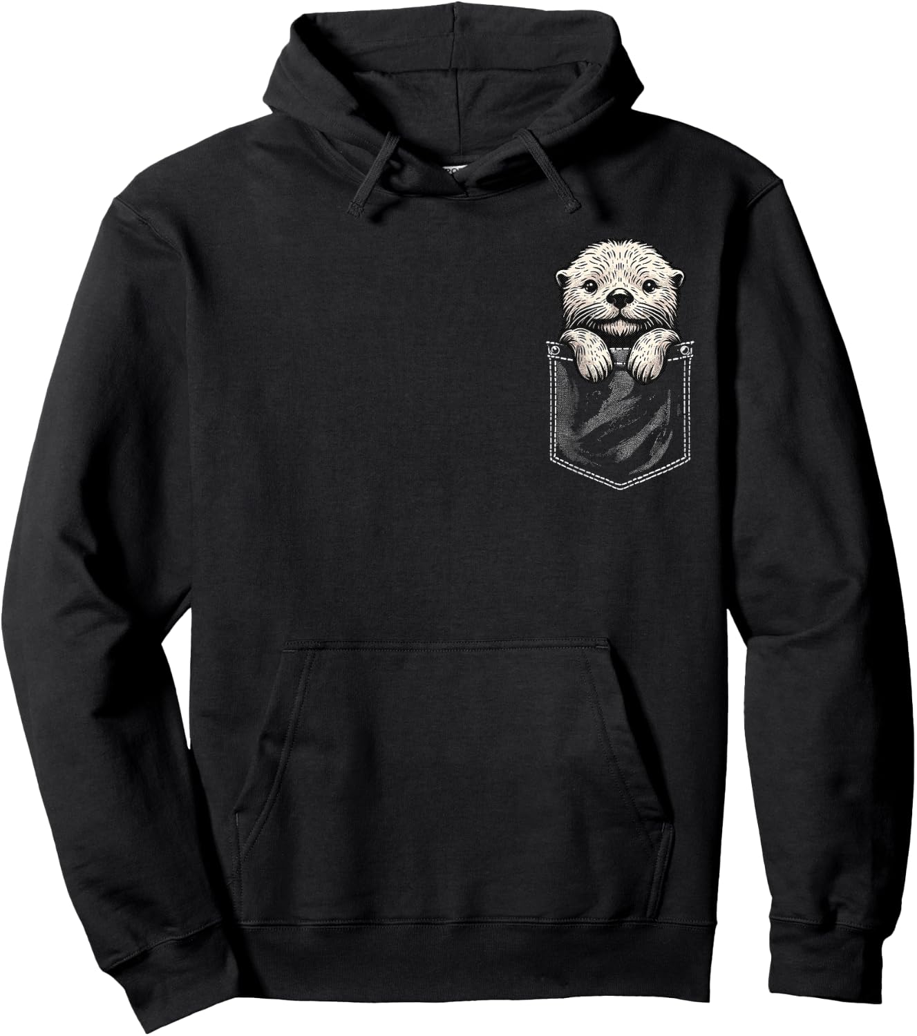 Sea Otter In Pocket Funny Cute Sea Otter Lover Hoodie - Hoodie | Black