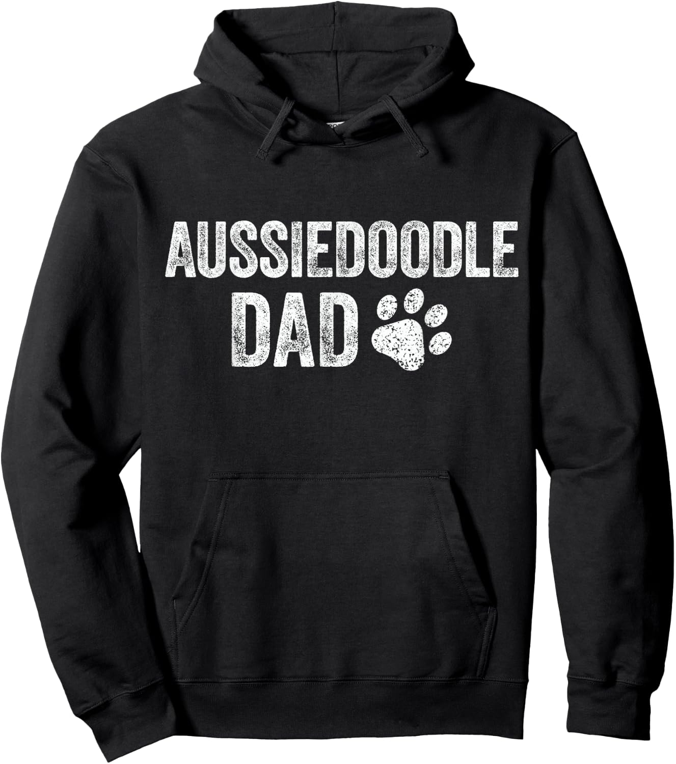 Retro Aussiedoodle Dad Papa Father's Day Aussie Doodle Lover Hoodie - Hoodie | Black