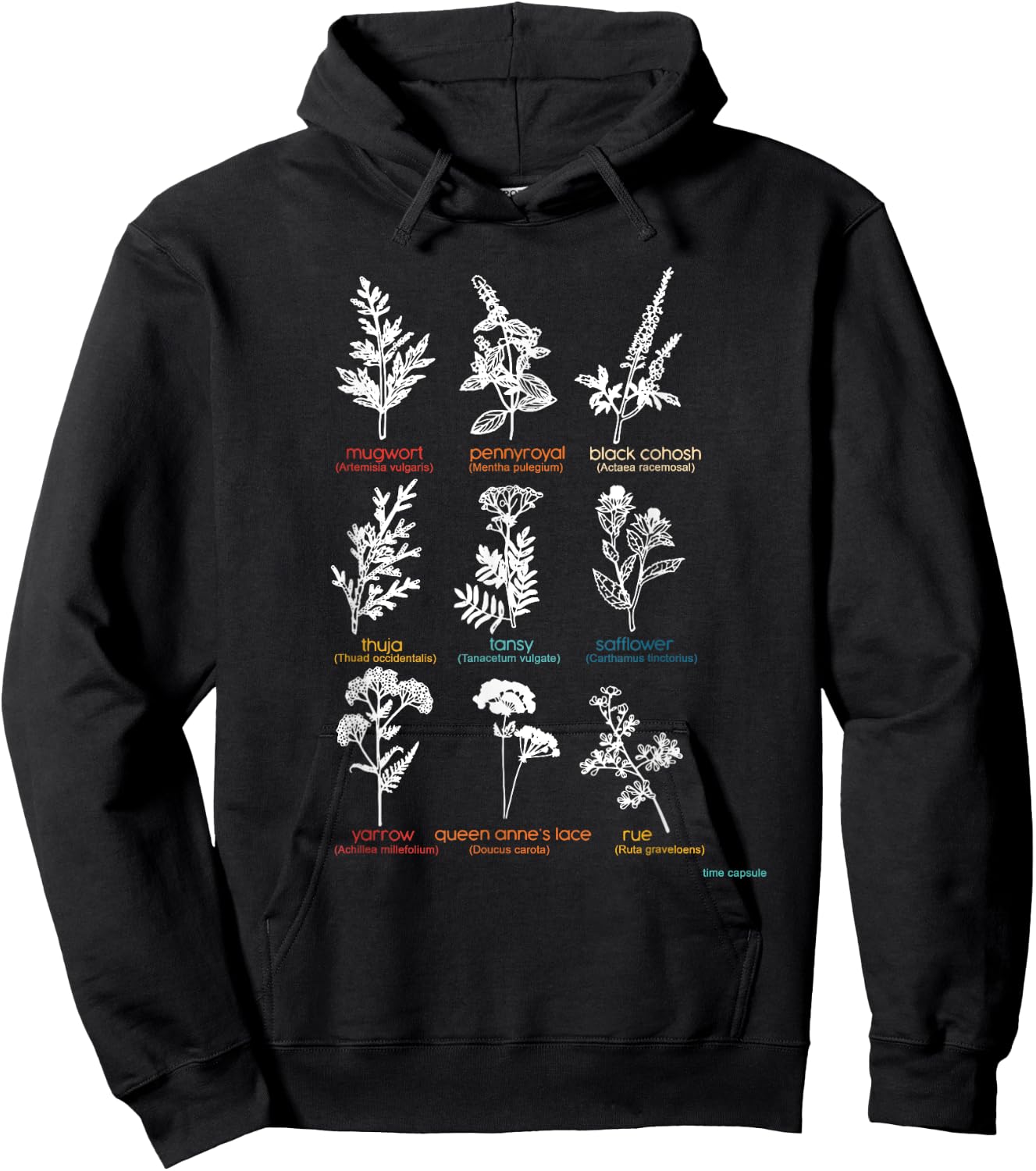 Mugwort Pennyroyal Black Cohosh Herbs Lovers Hoodie - Hoodie | Black