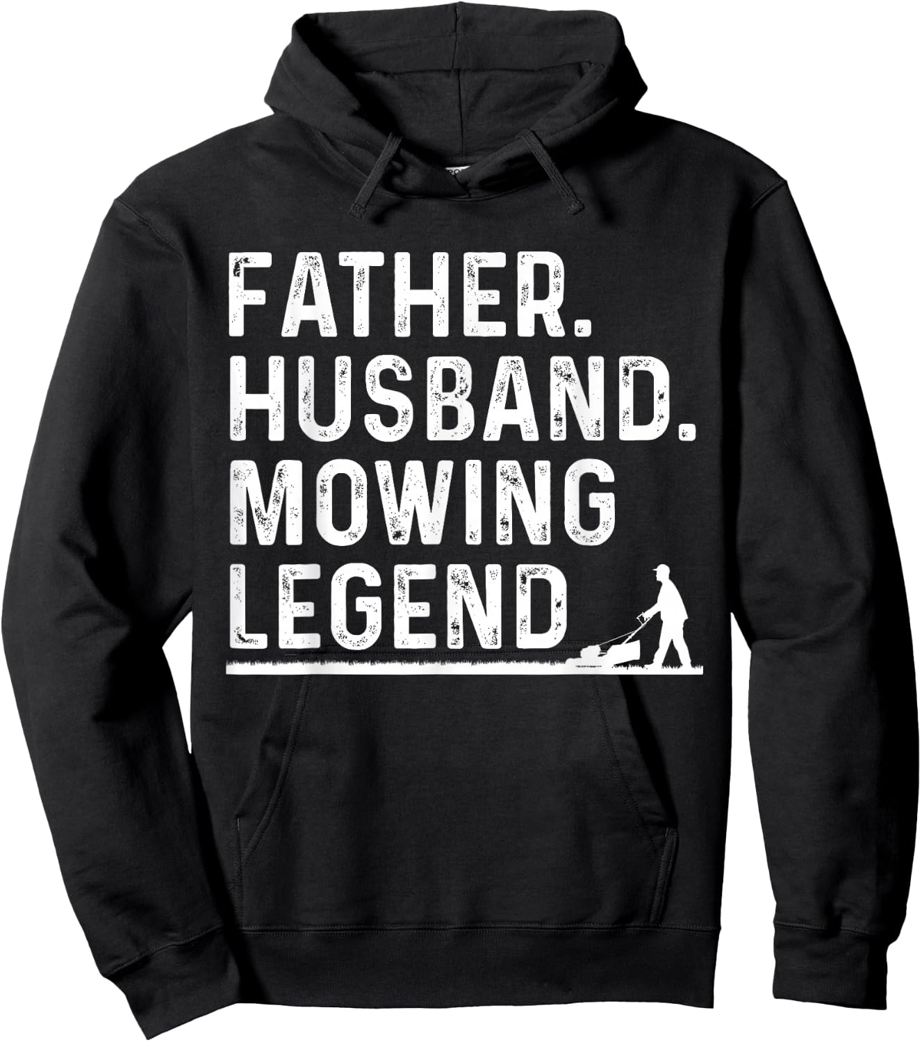 Funny Lawn Mower Design Dad Lawn Mowing Landscaping Hoodie - Hoodie | Black